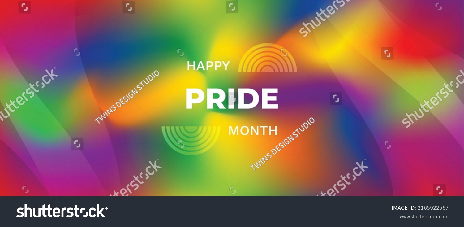 Happy Pride Month 2022 Background Vector Stock Vector (Royalty Free ...