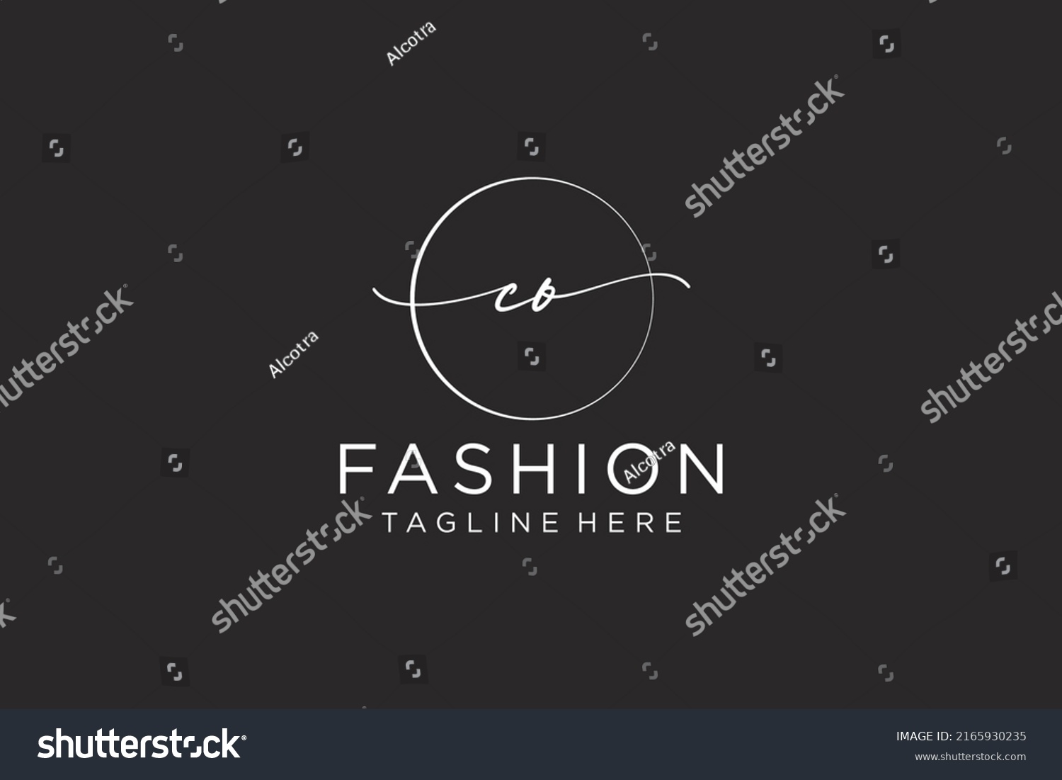 Co Feminine Logo Beauty Monogram Elegant Stock Vector (Royalty Free ...
