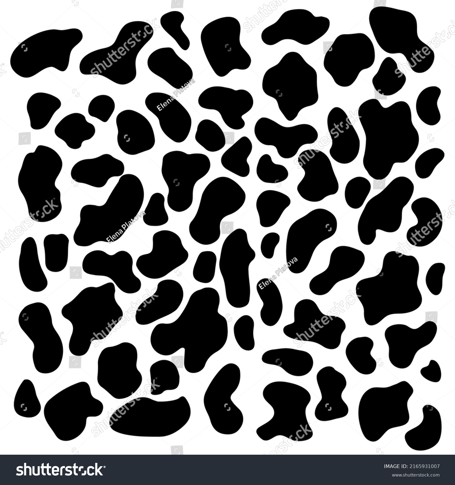 Cow Skin Texture Seamless Pattern Spot Stock Vector (Royalty Free ...