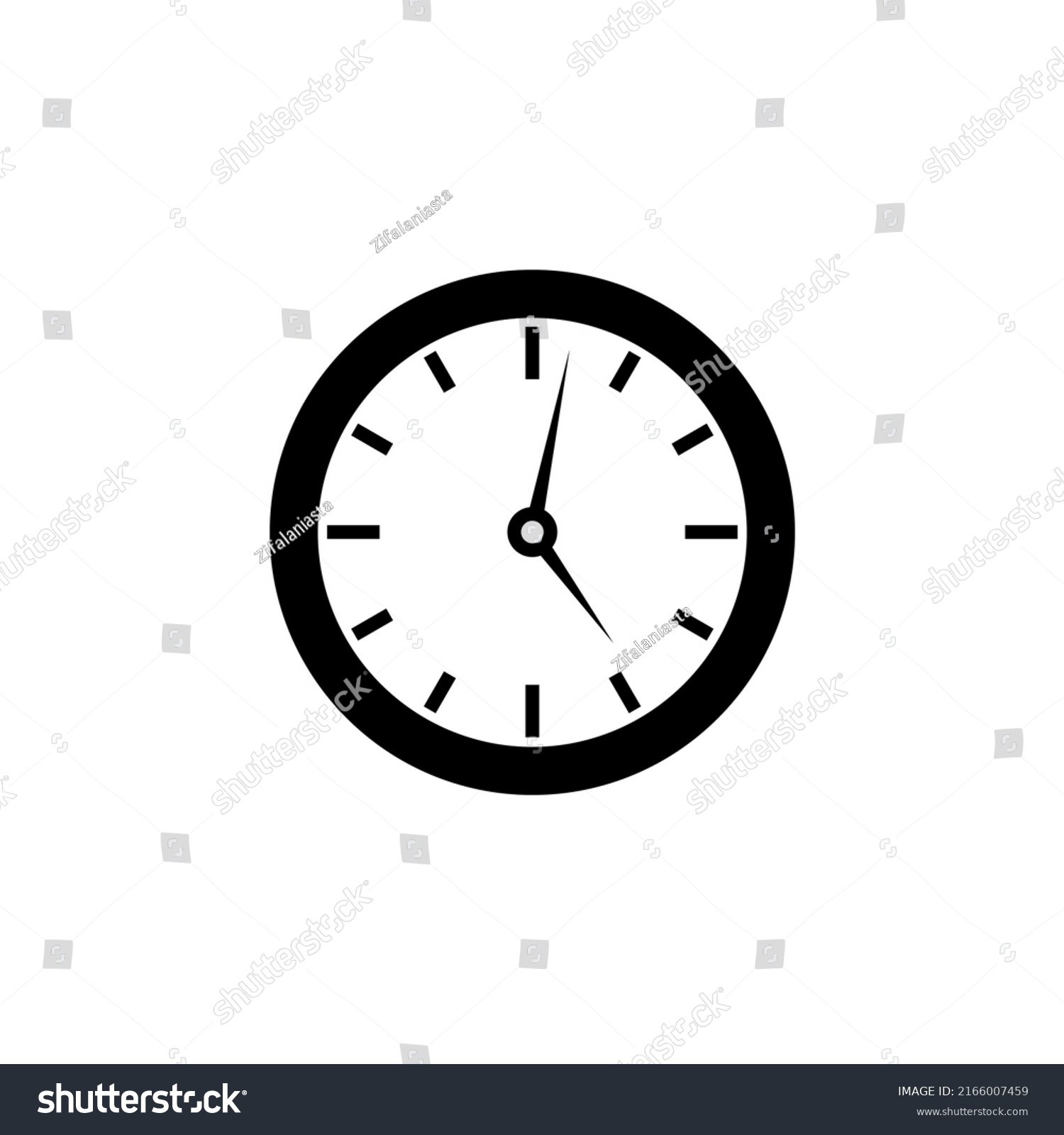 Standard Wall Clock Illustration Vector Black Stock Vector (Royalty ...