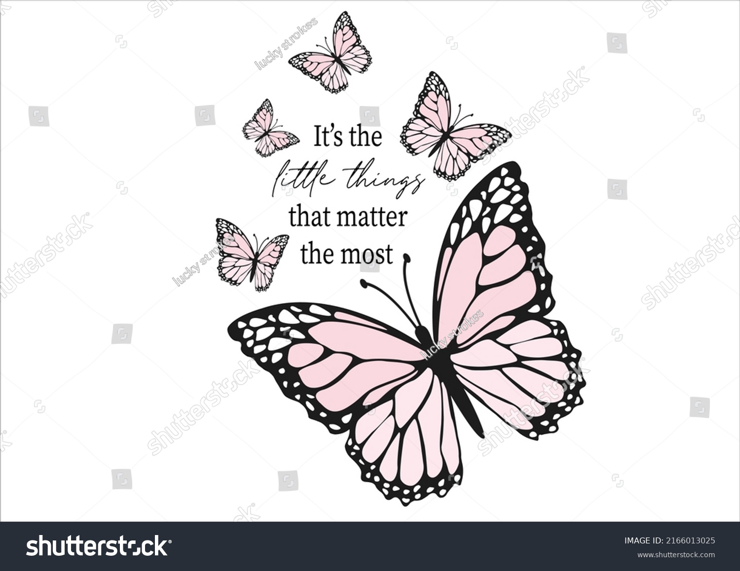 Pink Butterfly Vector Hand Drawn Design Stock Vector (Royalty Free ...