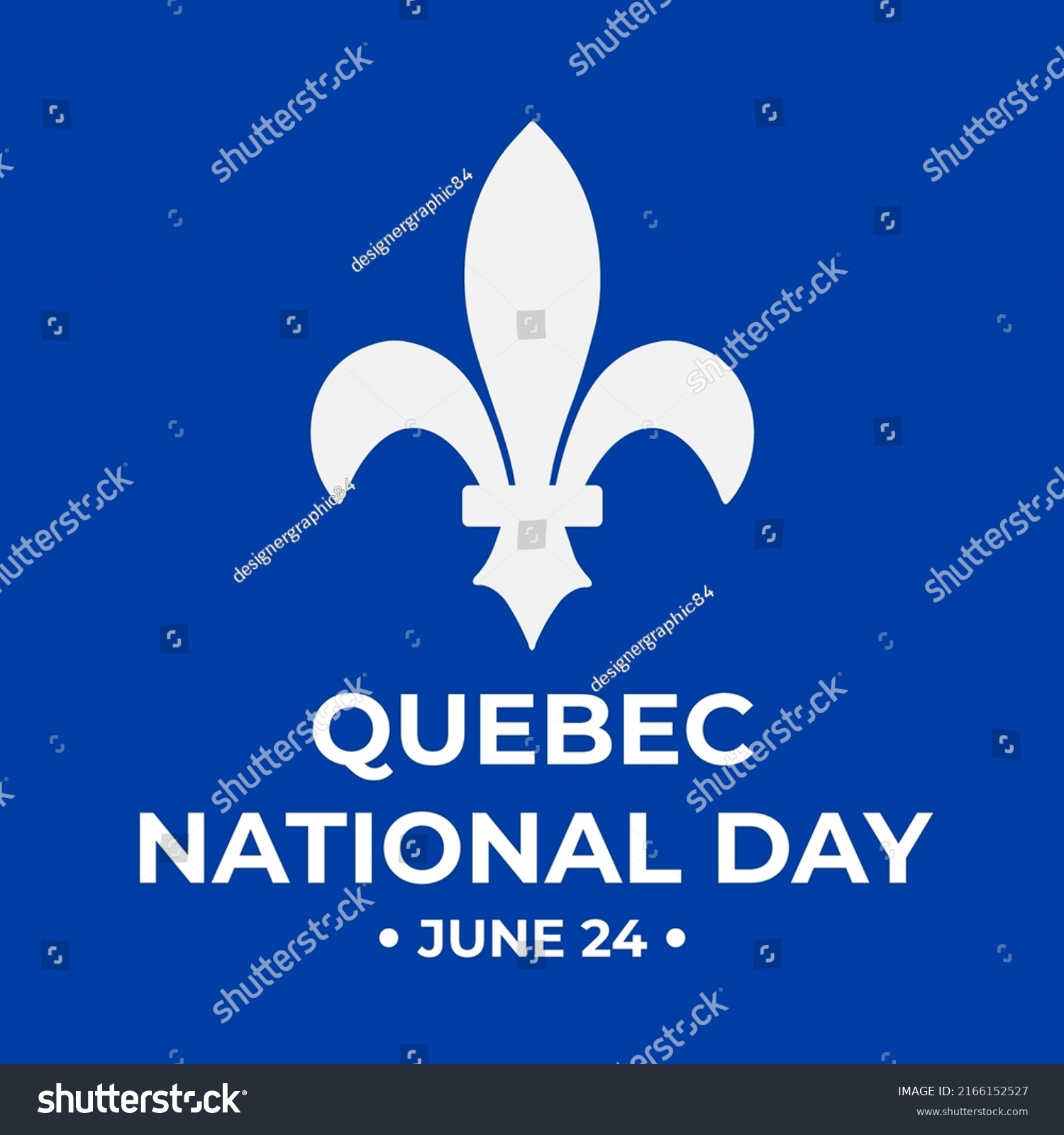 Quebec National Day Typography Poster Canadian Stock Vector (Royalty ...