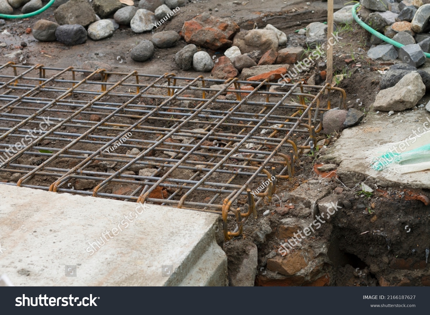 Plate Reinforcement On Ground Directly Stock Photo 2166187627 ...