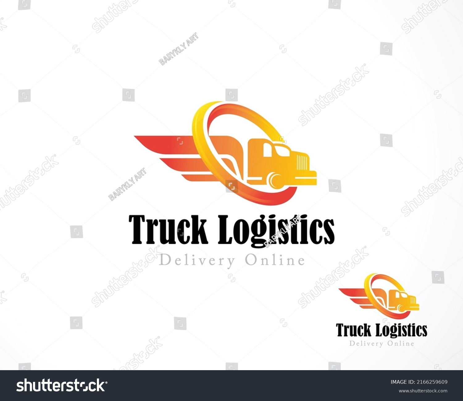 Truck Logistics Logo Creative Color Gradient Stock Vector (Royalty Free ...