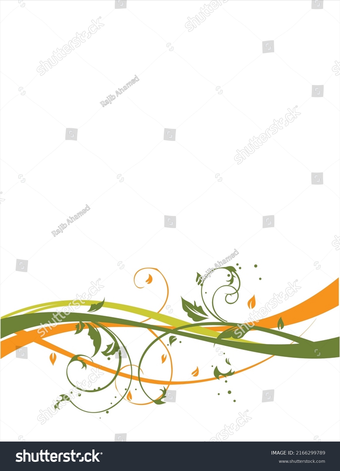 Floral Border Frame Card Template Golden Stock Vector (Royalty Free ...