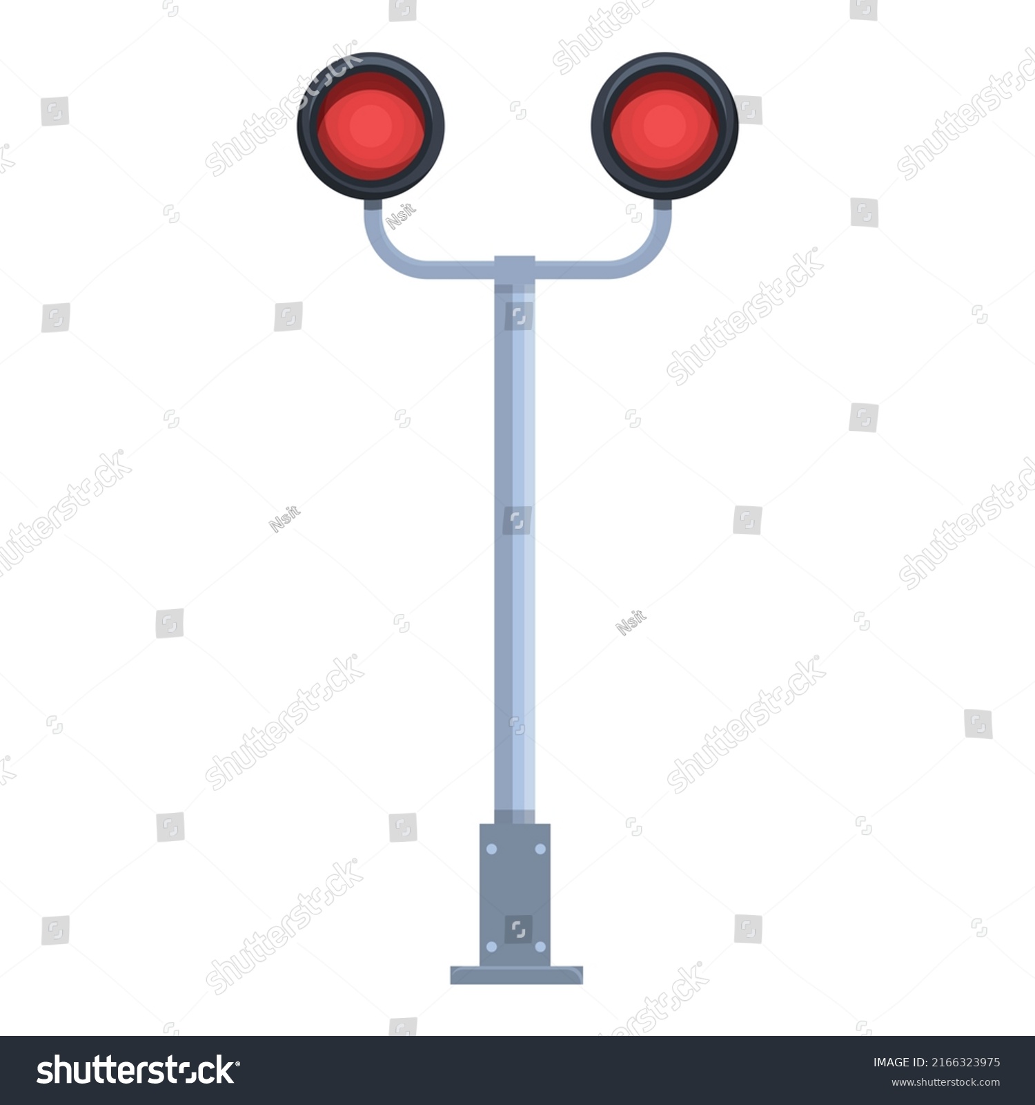 Railway Traffic Light Icon Cartoon Vector Stock Vector (Royalty Free ...