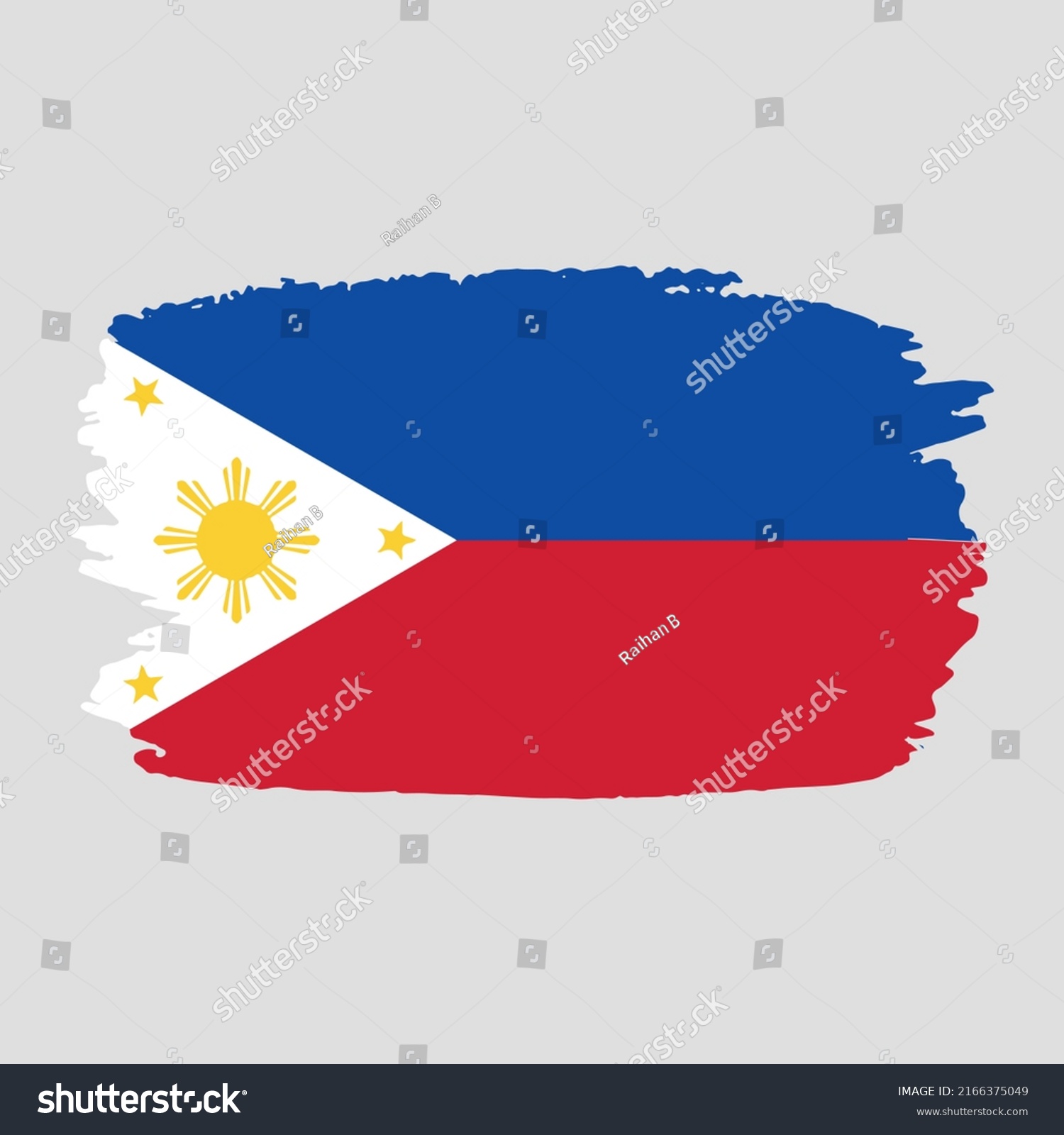 Philippines Flag Brush Stroke Flag Philippines Stock Vector (Royalty ...