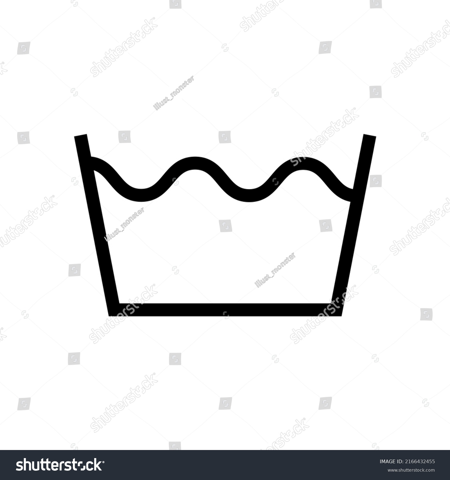 Laundry Processing Symbol Washing Method Symbol Stock Vector (Royalty ...