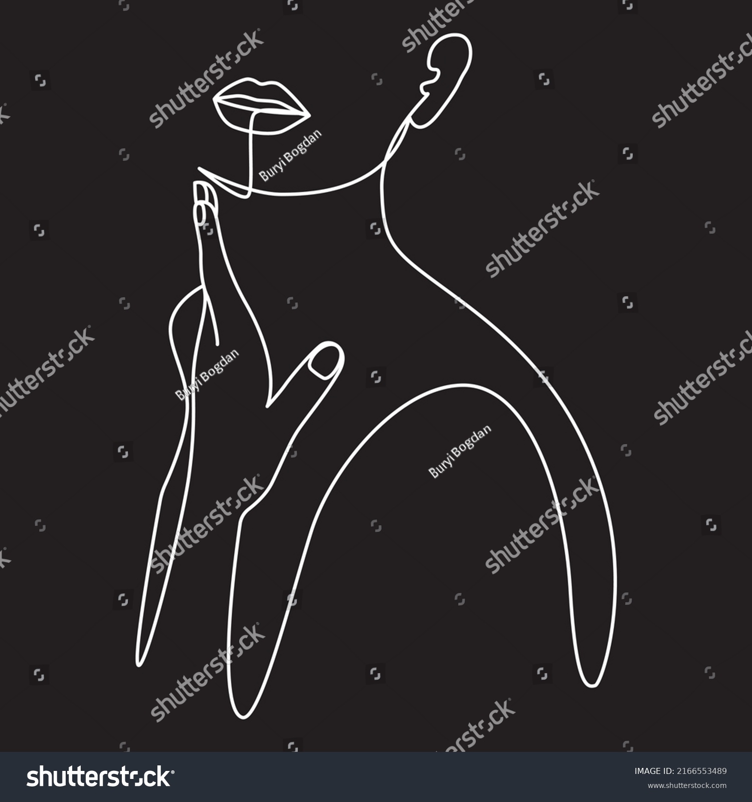 Silhouette De Arte Facial De Una Vector De Stock Libre De Regal As Shutterstock