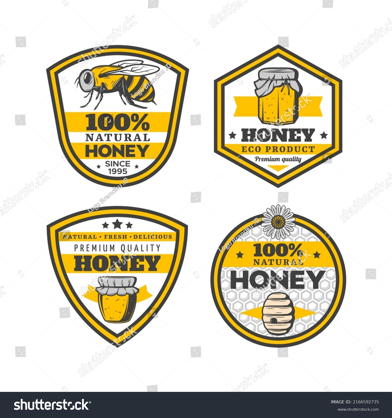 Honeythemed Vector Design Suitable Logos Trademarks Stock Vector 