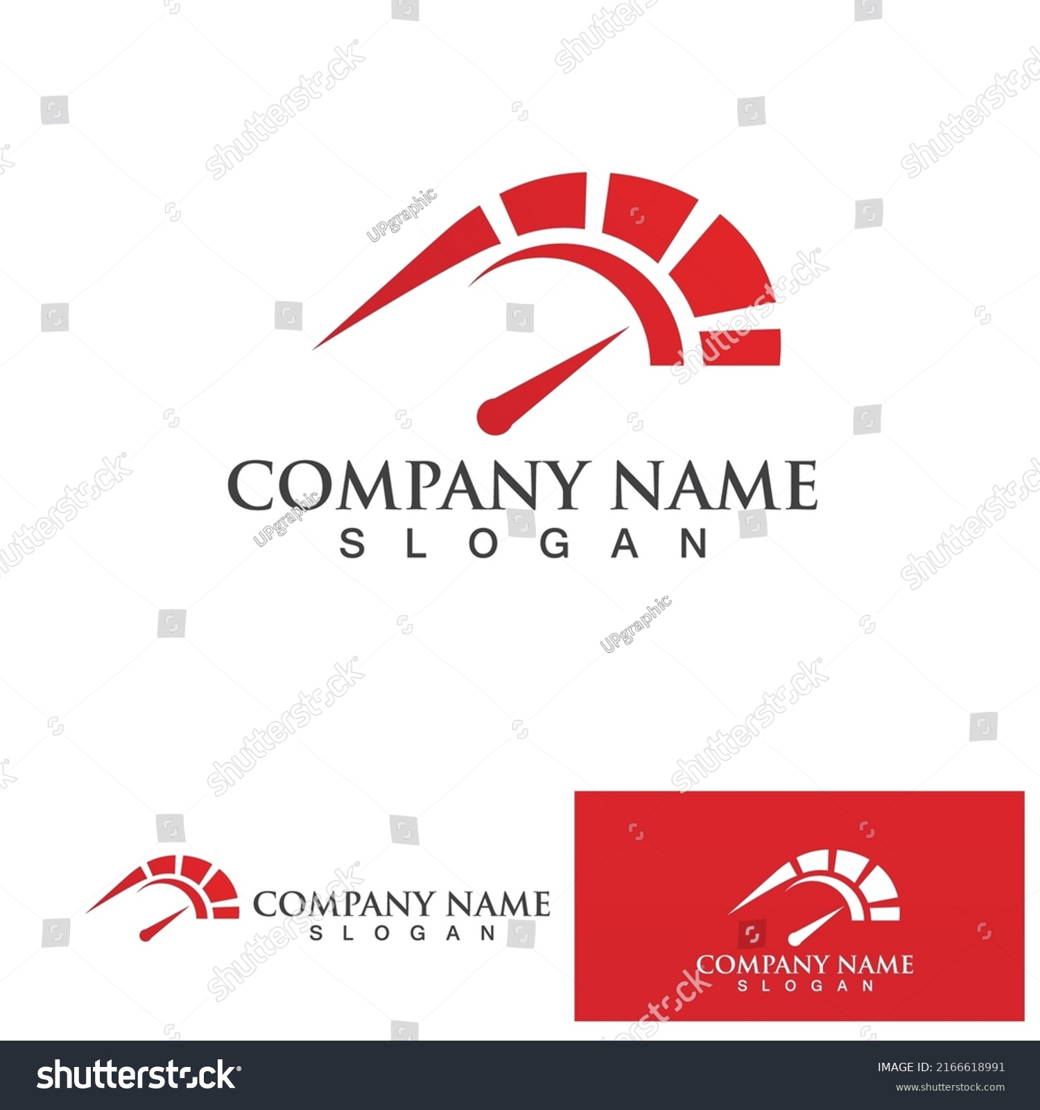 Speed Logo Design Silhouette Speedometer Symbol Stock Vector (Royalty ...