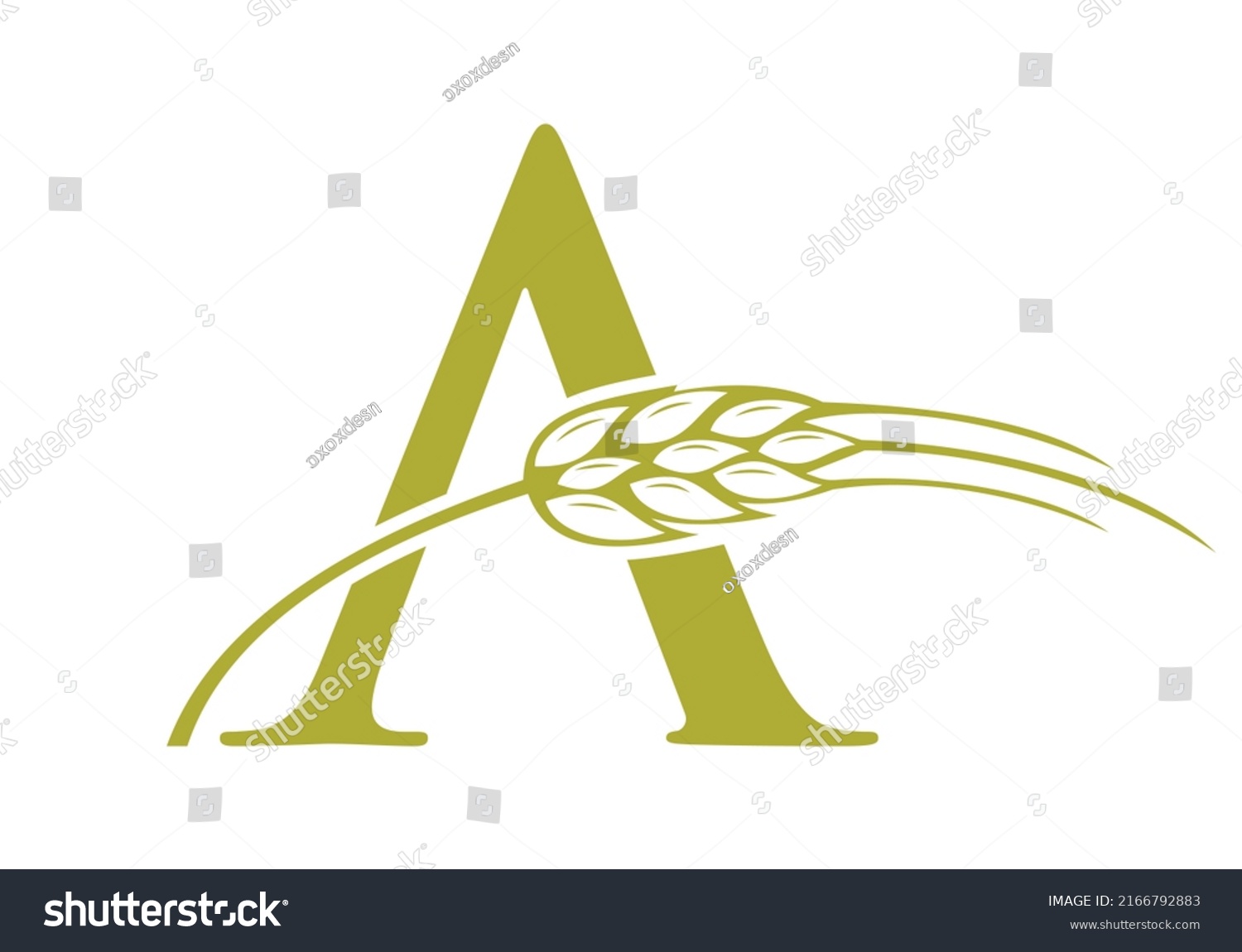 Letter Agriculture Logo Farming Sign Agriculture Stock Vector (Royalty ...