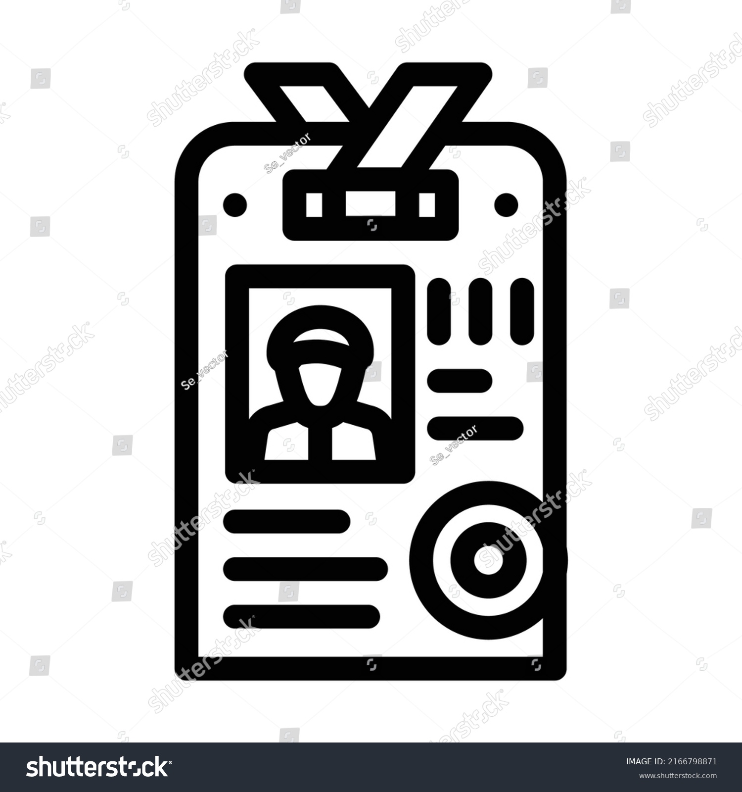 Diver License Line Icon Vector Diver Stock Vector (Royalty Free ...