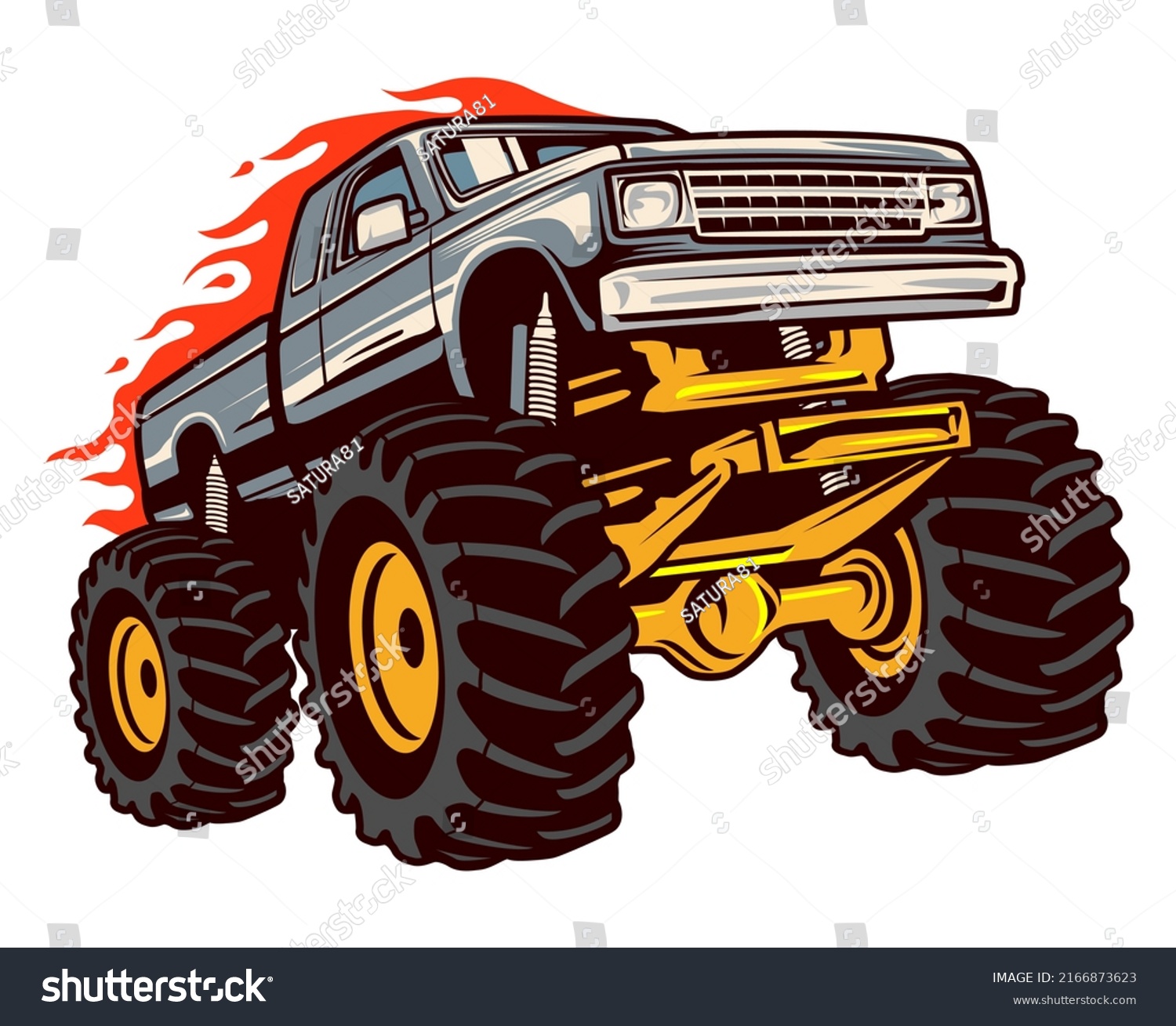 Monster Truck Vector Logo Design Inspiration Stock Vector (Royalty Free ...