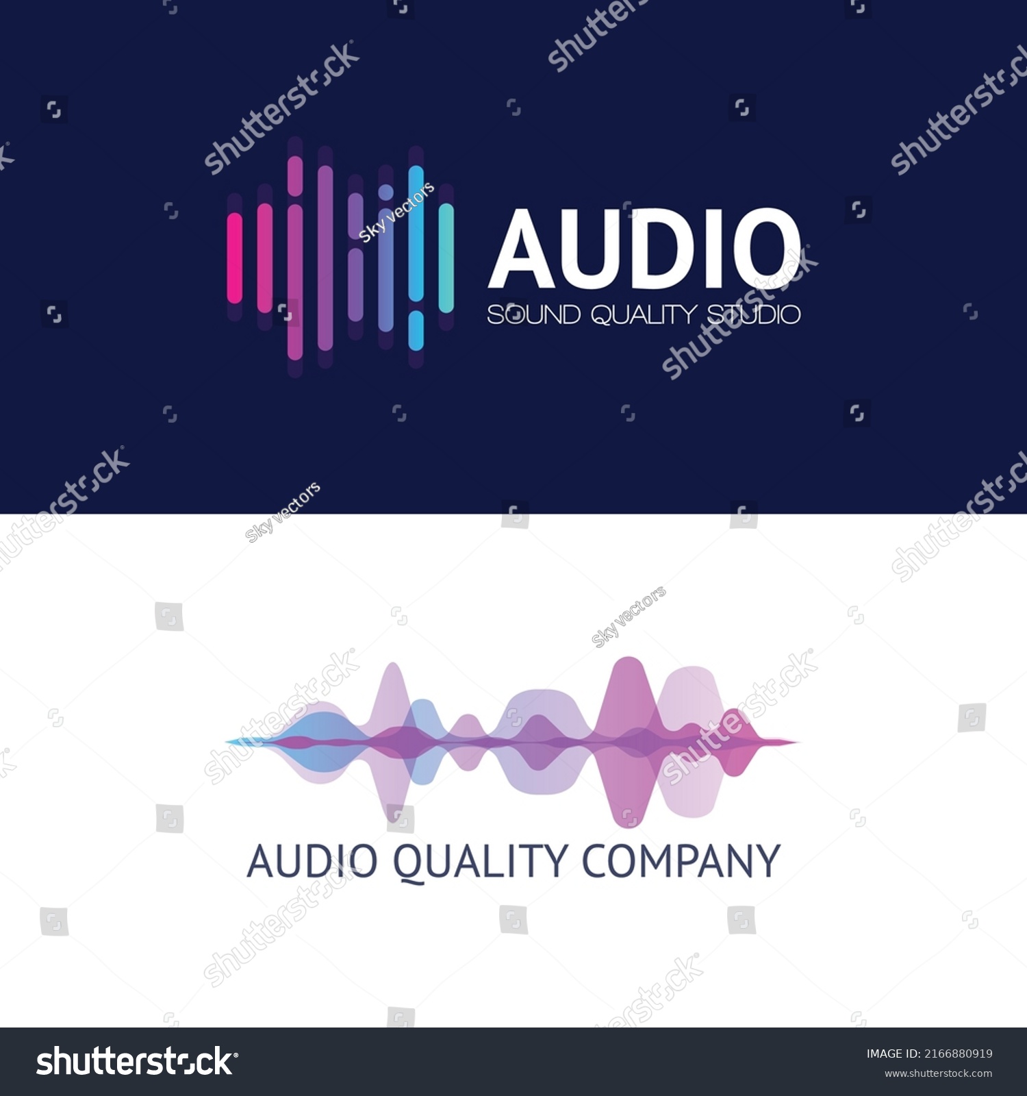 Music Audio Player Logo Sound Wave Stock Vector (Royalty Free ...