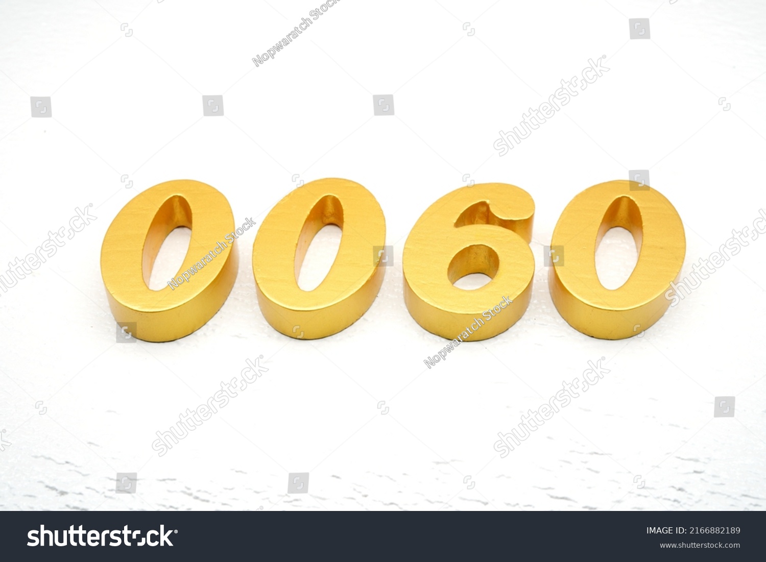 number-0060-made-goldplated-teak-1-stock-photo-2166882189-shutterstock