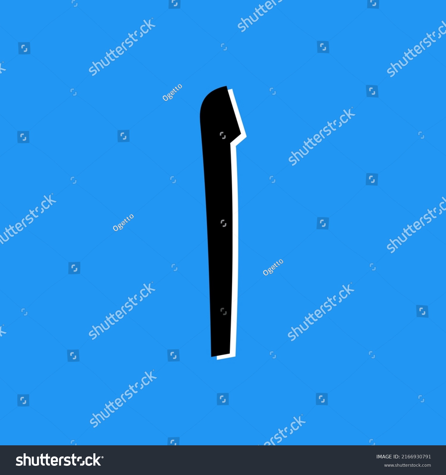 First Arabic Letter Called Alief Stock Illustration 2166930791