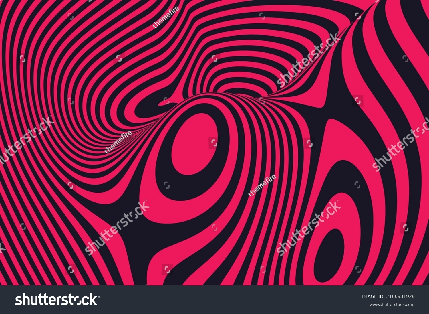 Striped Optical Illusion Wave Background Black Stock Vector (Royalty ...