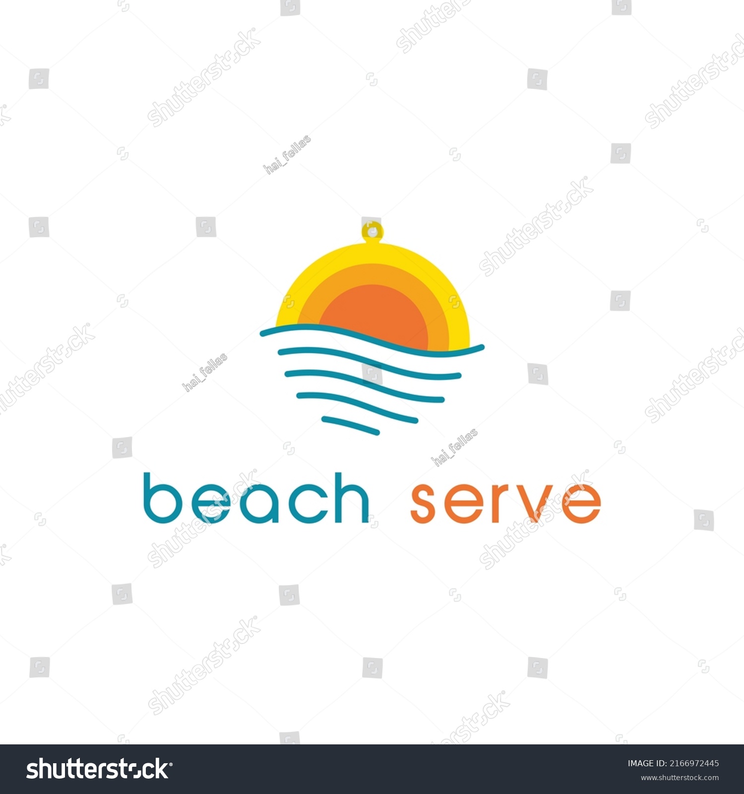 Modern Beach Restaurant Logo Design Stock Vector (Royalty Free ...