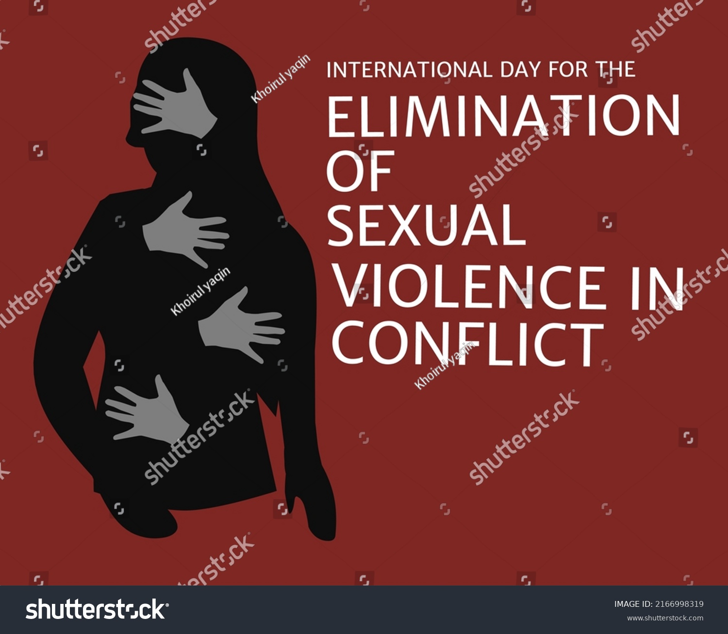 International Day Elimination Sexual Violence Conflict Stock Vector ...