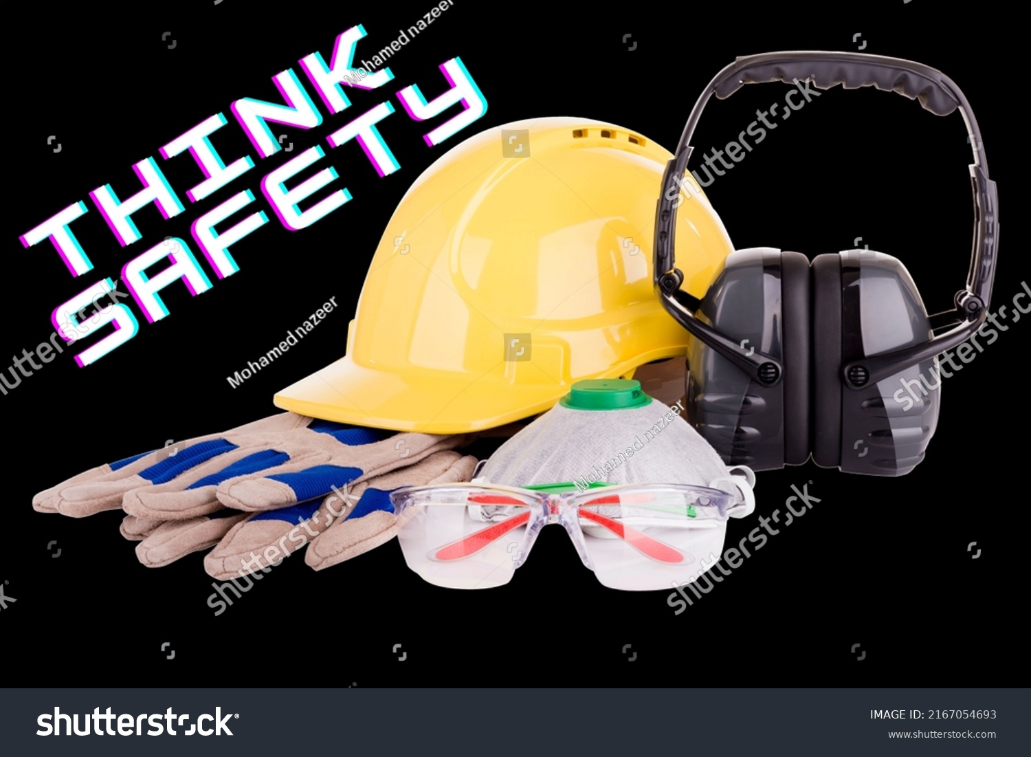 Think Safety Sign Posted Workplace Safety Stock Illustration 2167054693 ...