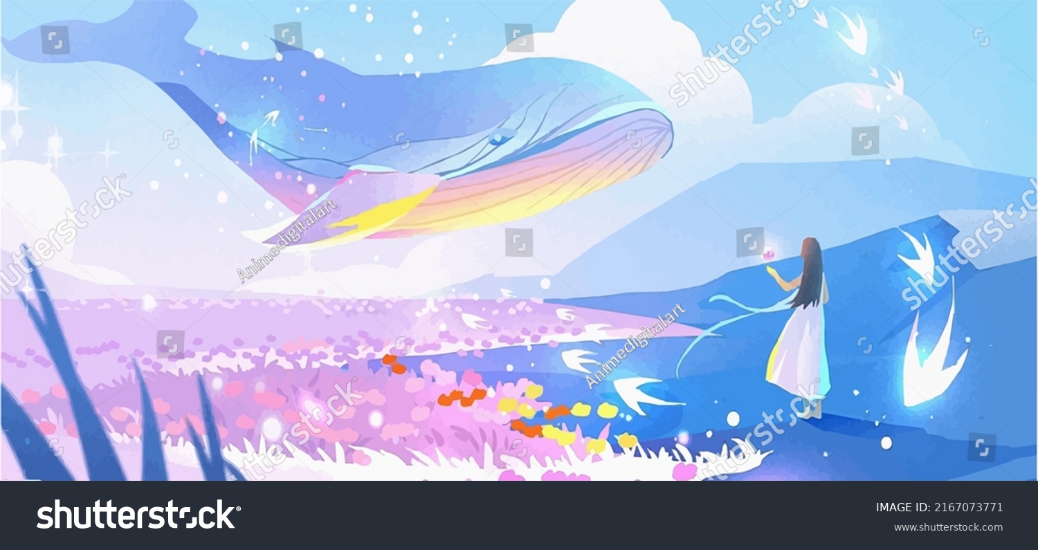 Fantasy Anime Girl Digital Art Painting Stock Illustration 2167073771 Fantasy Anime Girl Digital Art Painting Stock Illustration 2167073771