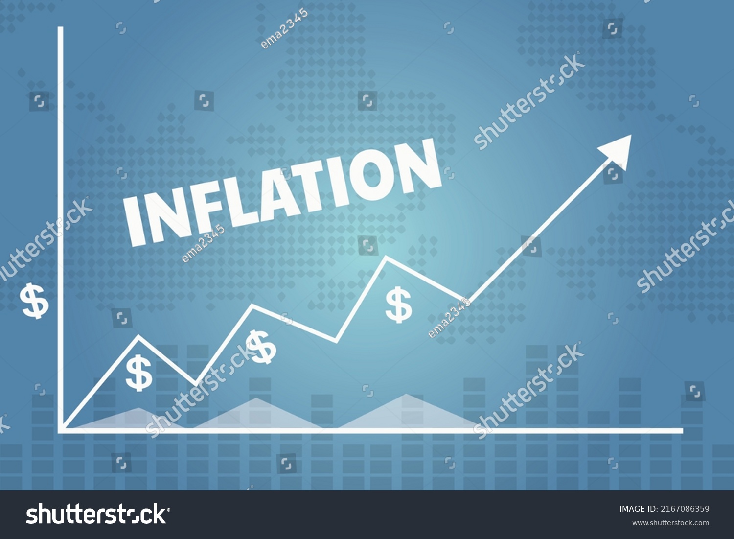 Inflation Background Worldwide Due Pandemic Graph Stock Vector (Royalty ...