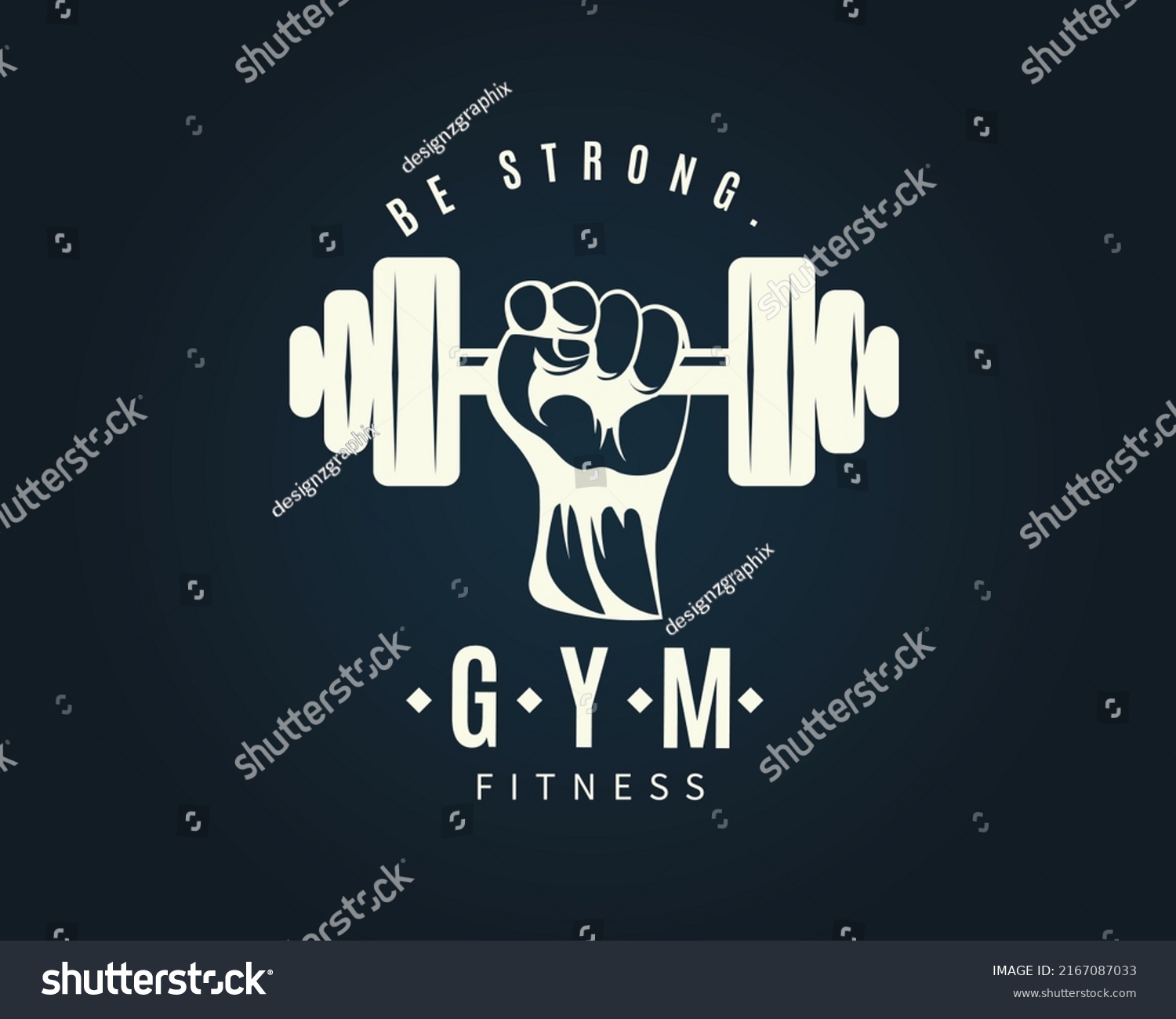 Minimalist Simple Modern Gym Fitness Icon Stock Vector (Royalty Free ...