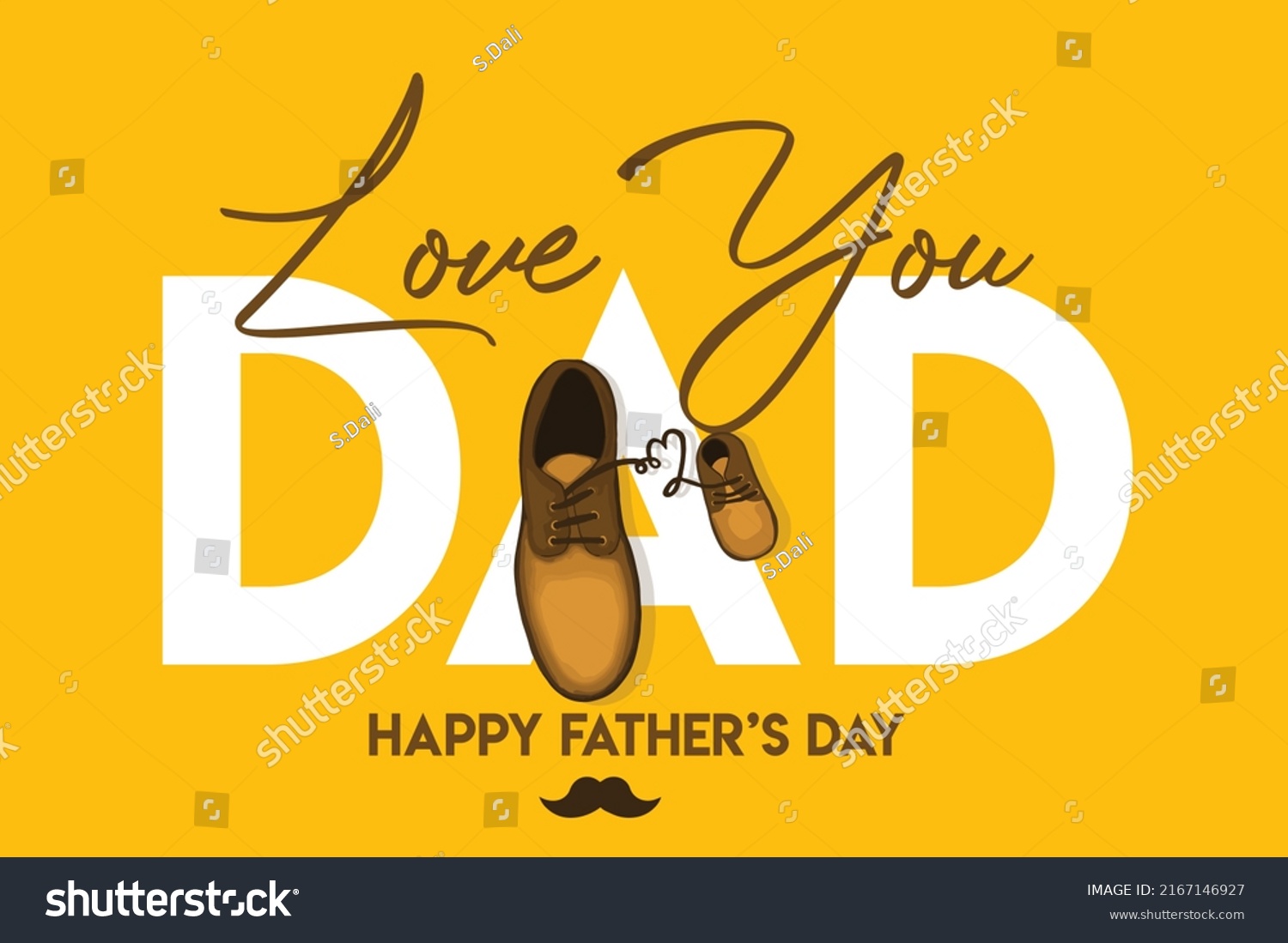 Love You Dad Happy Fathers Day Stock Vector Royalty Free 2167146927