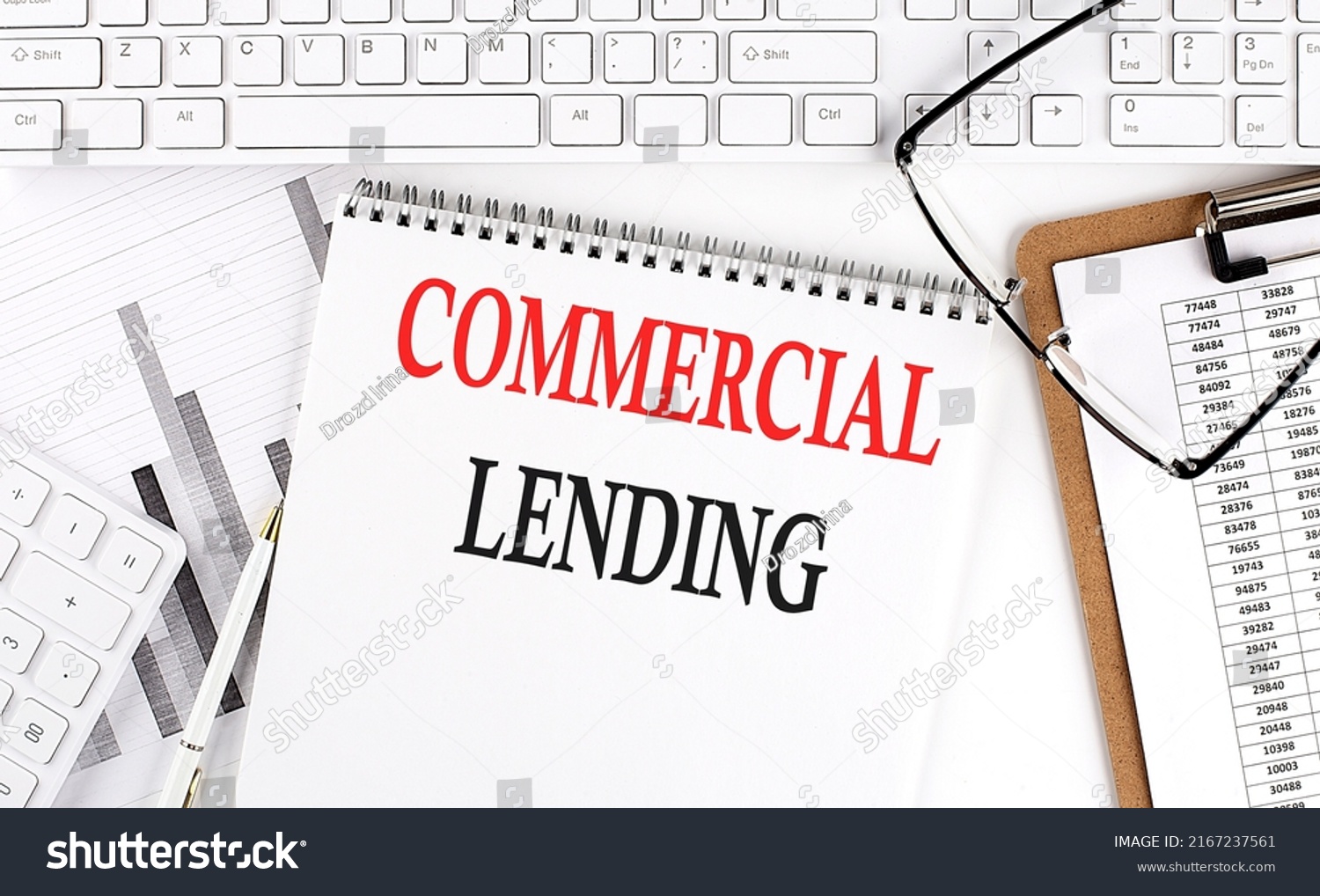Text Commercial Lending On Office Desk Stock Photo 2167237561 Shutterstock