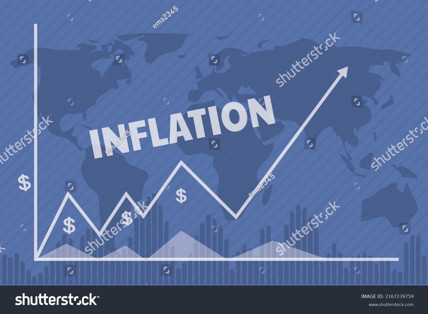 Inflation Background Worldwide Due Pandemic Inflation Stock Vector ...