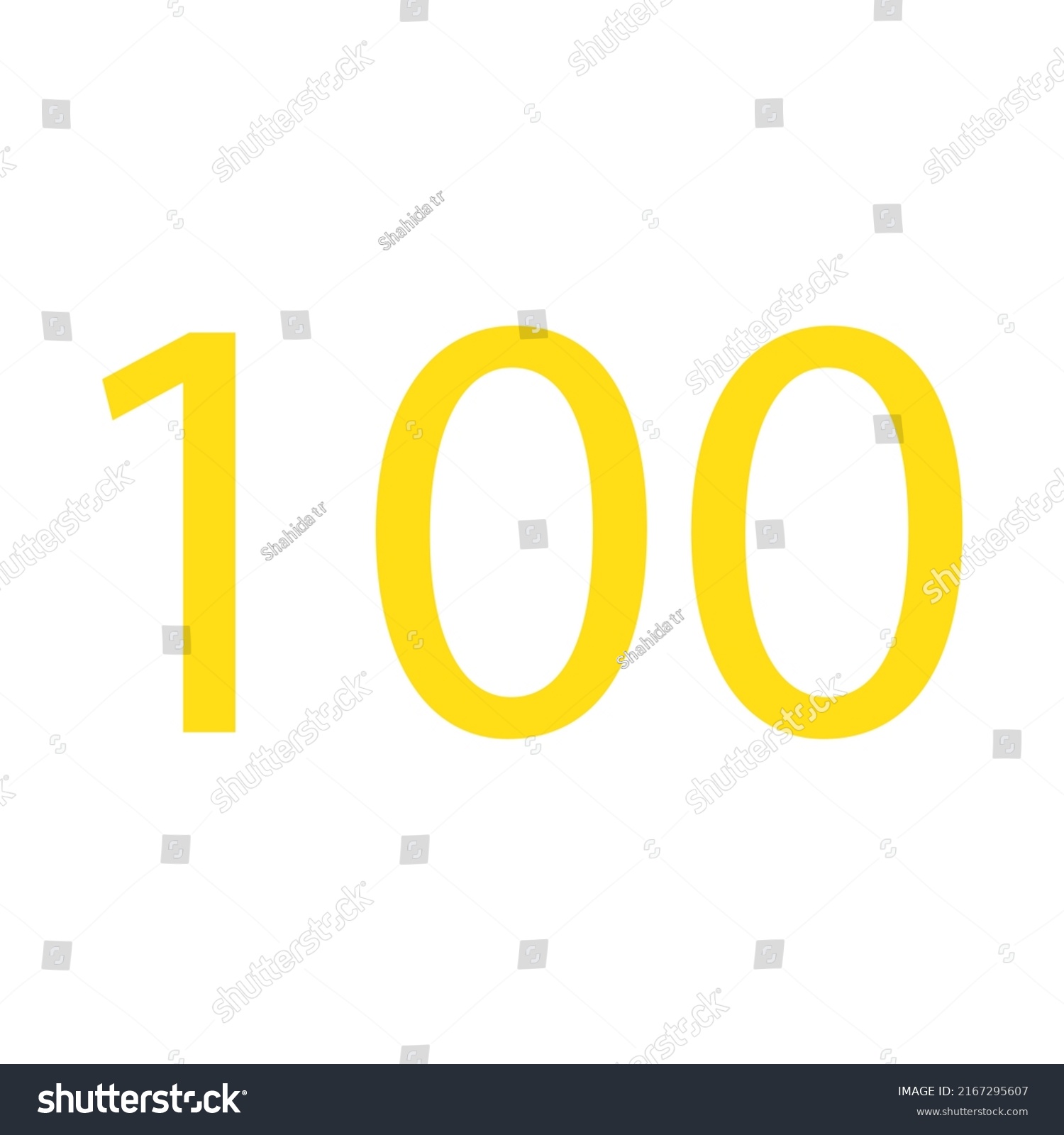 100 Number Simple Clip Art Vector Stock Vector Royalty Free