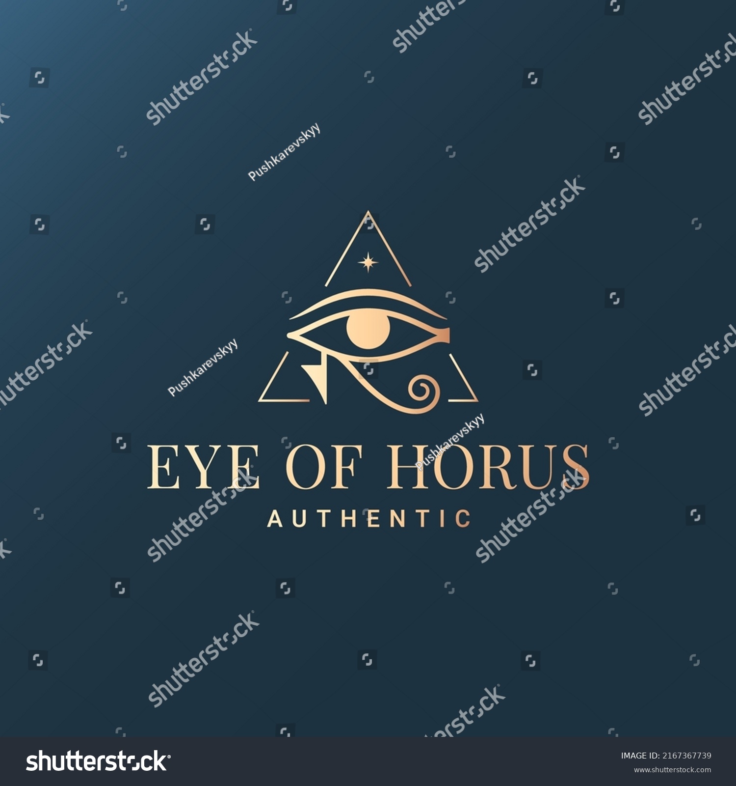 Eye Horus Logo On Dark Background Stock Vector (Royalty Free ...