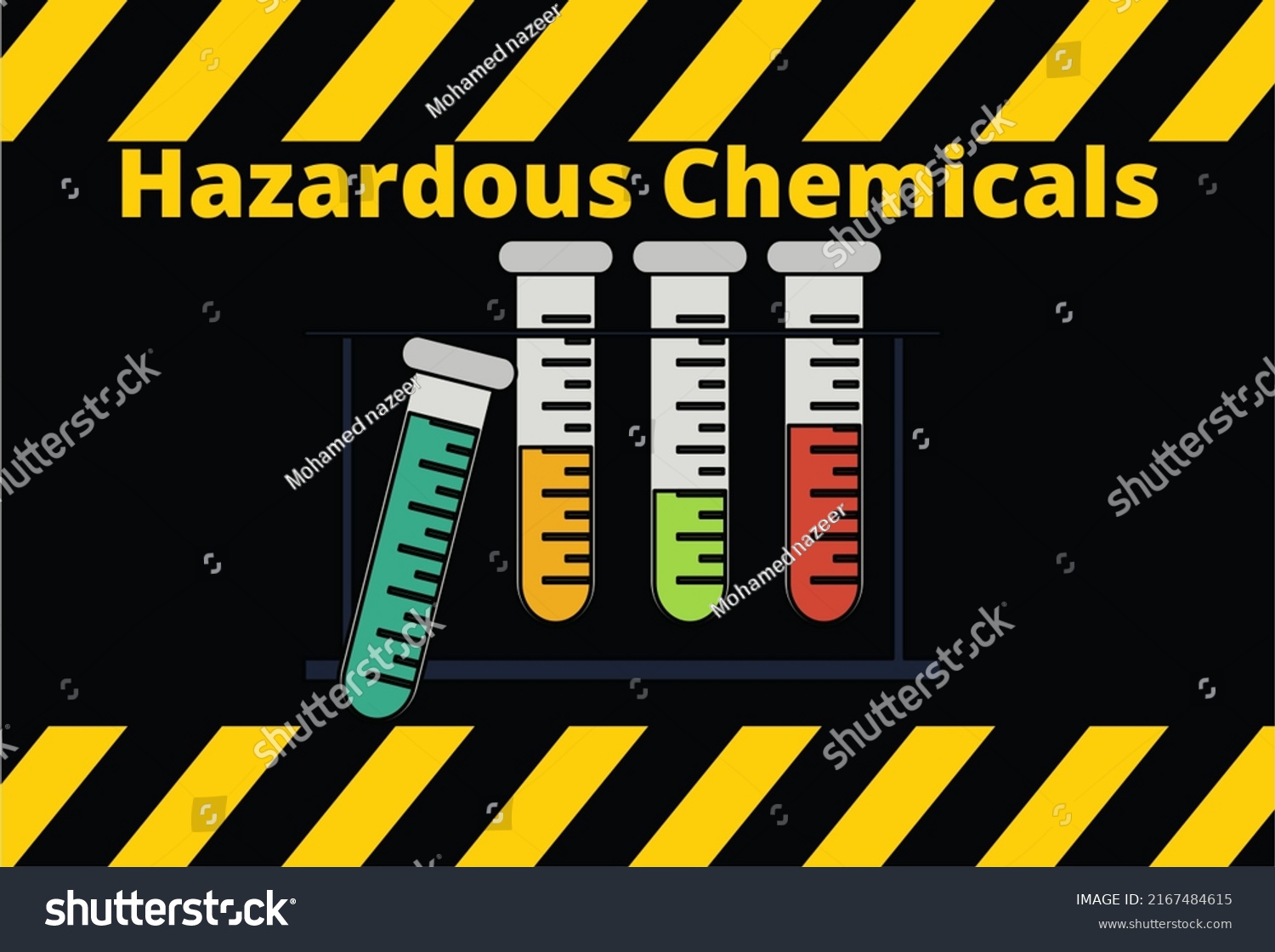 Hazardous Chemicals Chemical Safety Display Board Stock Illustration ...