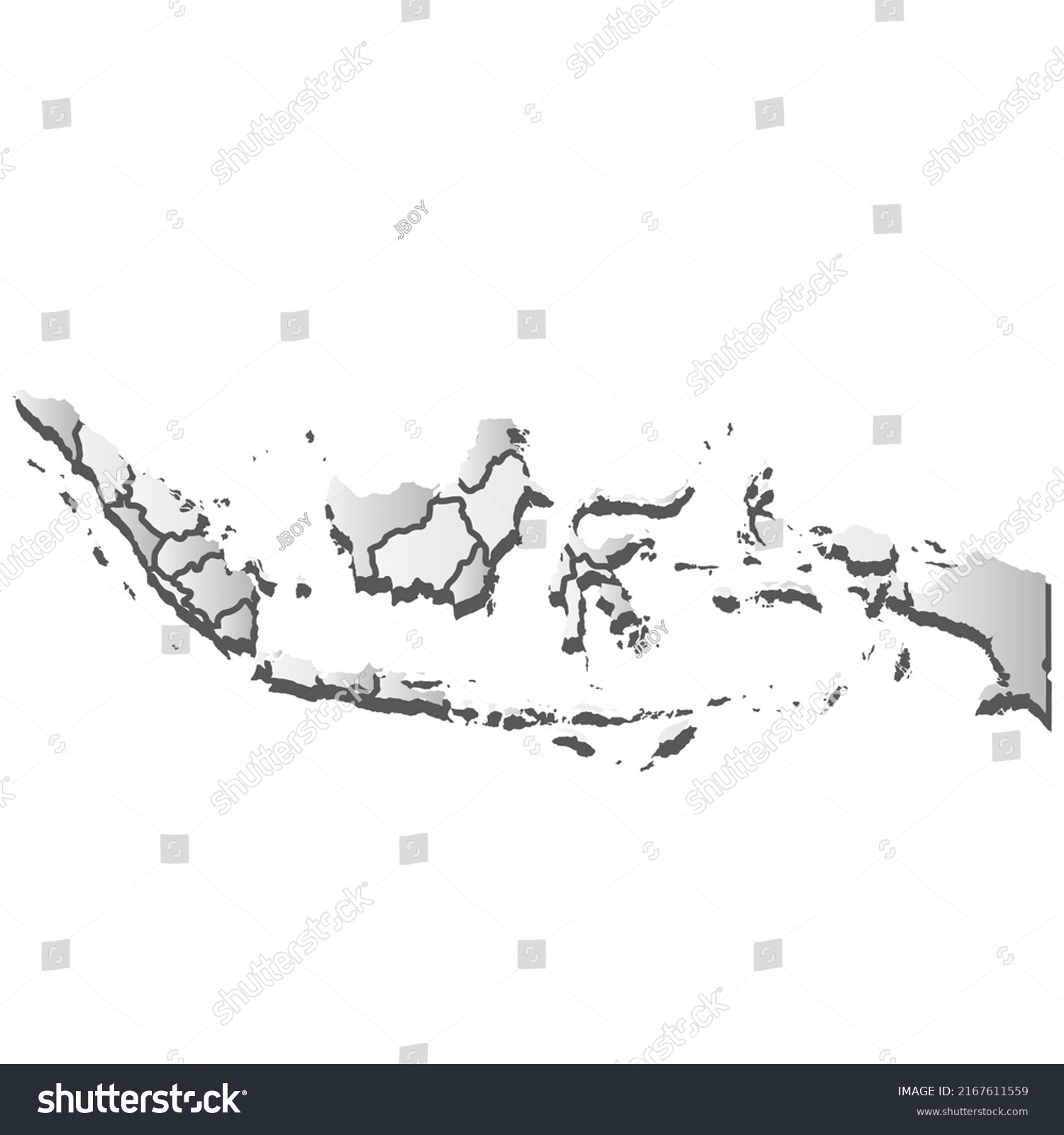 Indonesia Map Silhouette White Icon Stock Vector (Royalty Free ...