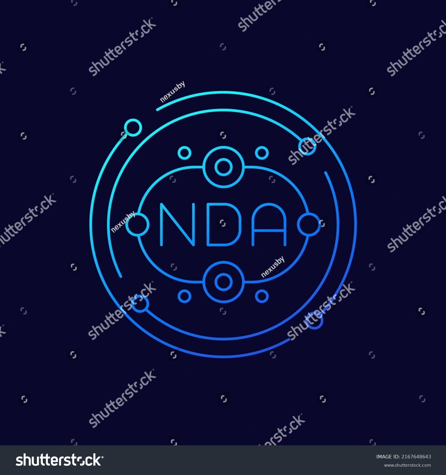 Nda Non Disclosure Agreement Linear Icon Stock Vector (Royalty Free ...