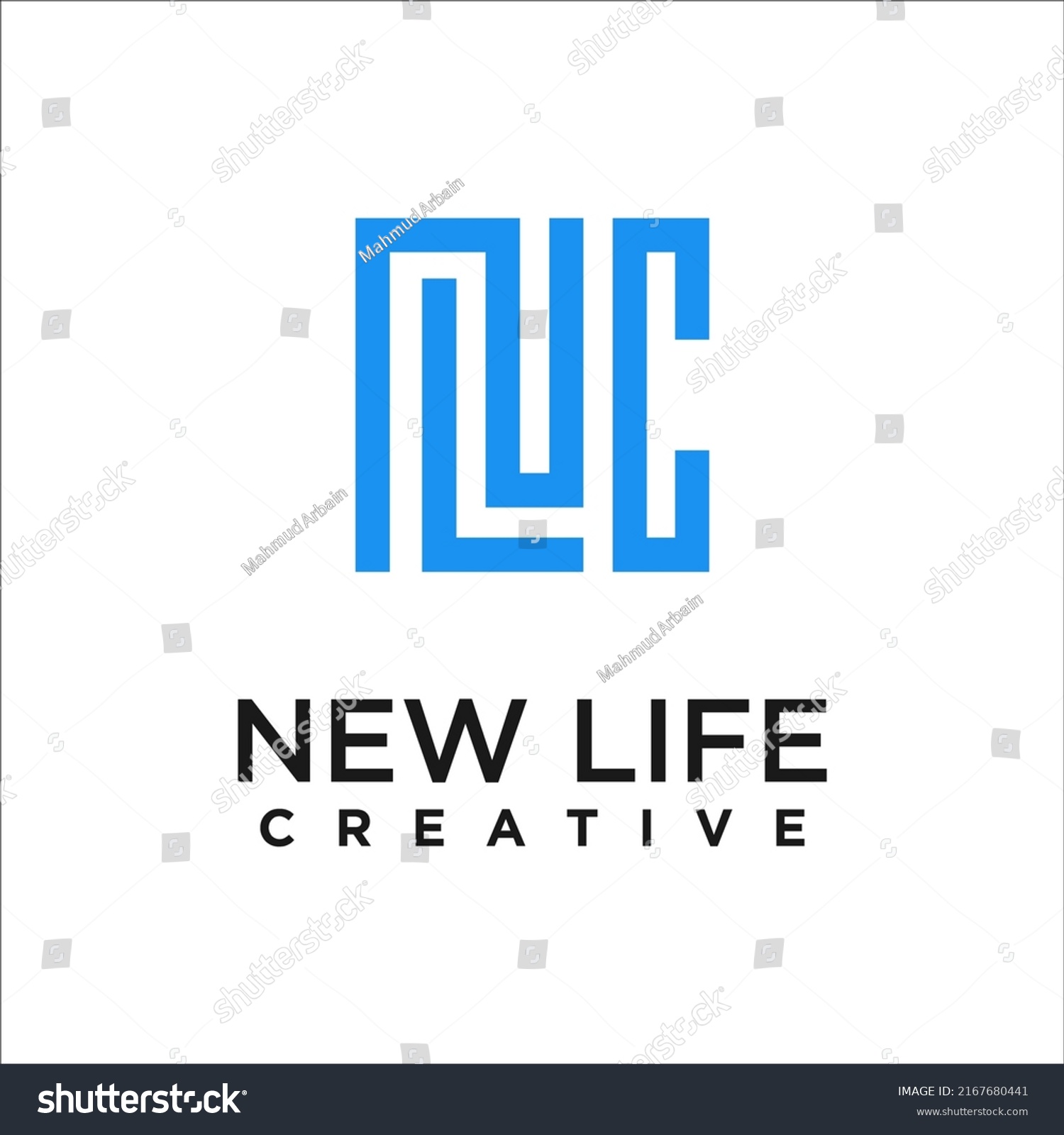 Nlc Letter Vector Logo Design Stock Vector Royalty Free 2167680441 Shutterstock