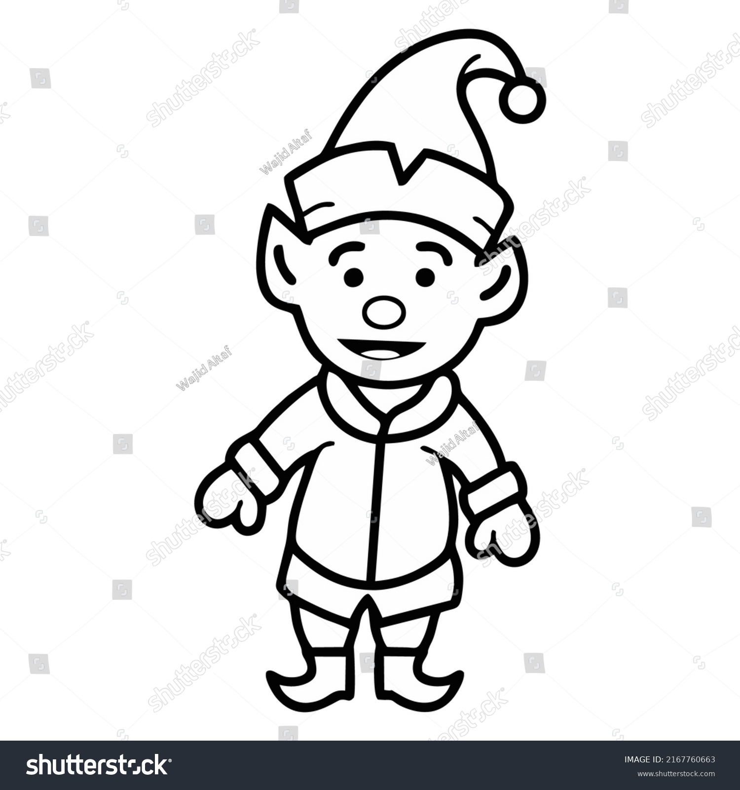 Little Joker Coloring Page Kids Stock Vector (Royalty Free) 2167760663 ...