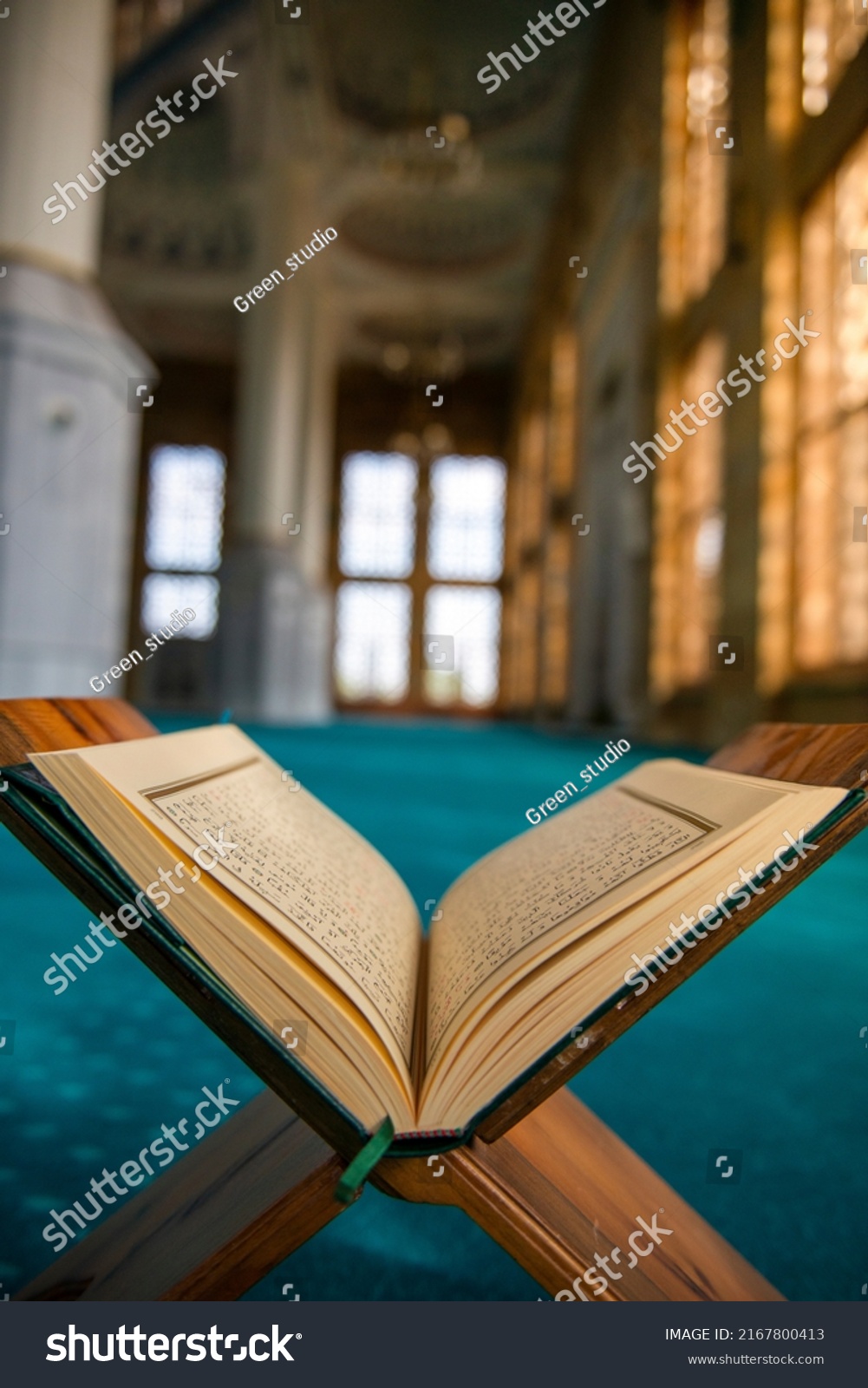 Inside Mosque Muslim Holy Book Quran Stock Photo 2167800413 | Shutterstock