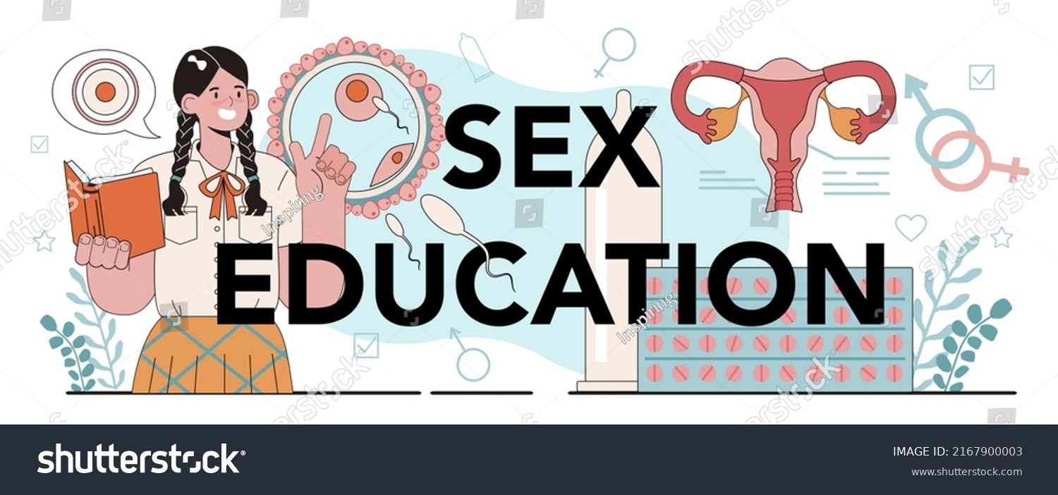 Sex Education Typographic Header Sexual Health Stock Vector Royalty 