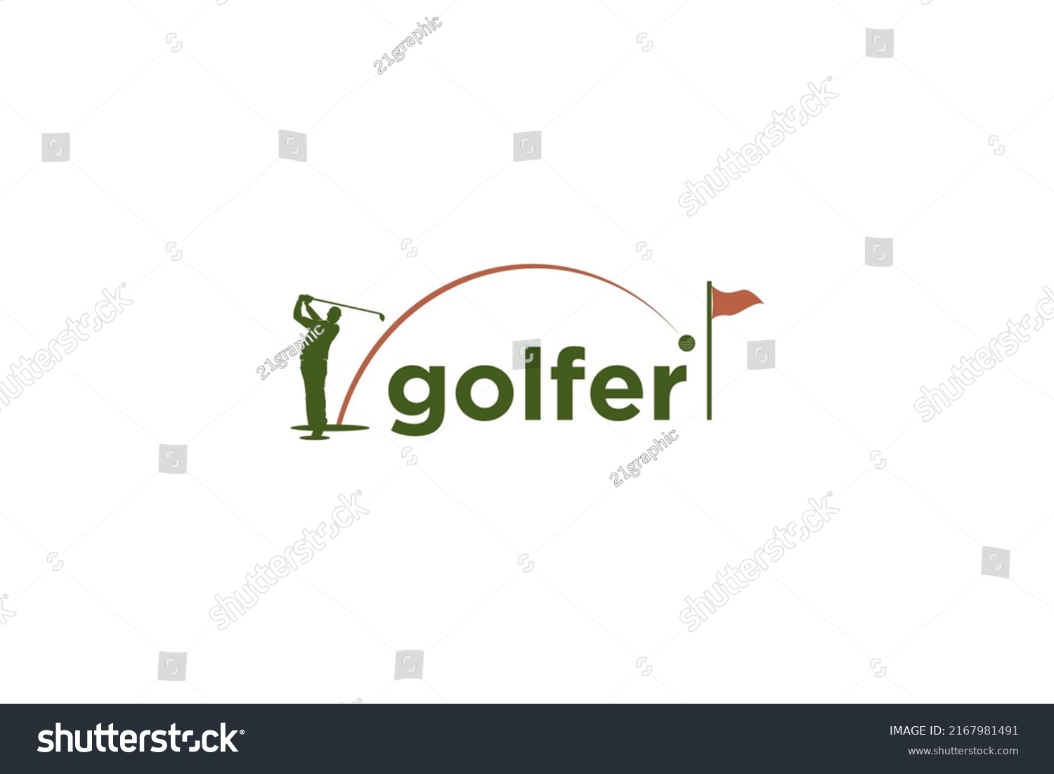 Golfer Logo Man Hitting Golf Ball Stock Vector (Royalty Free ...