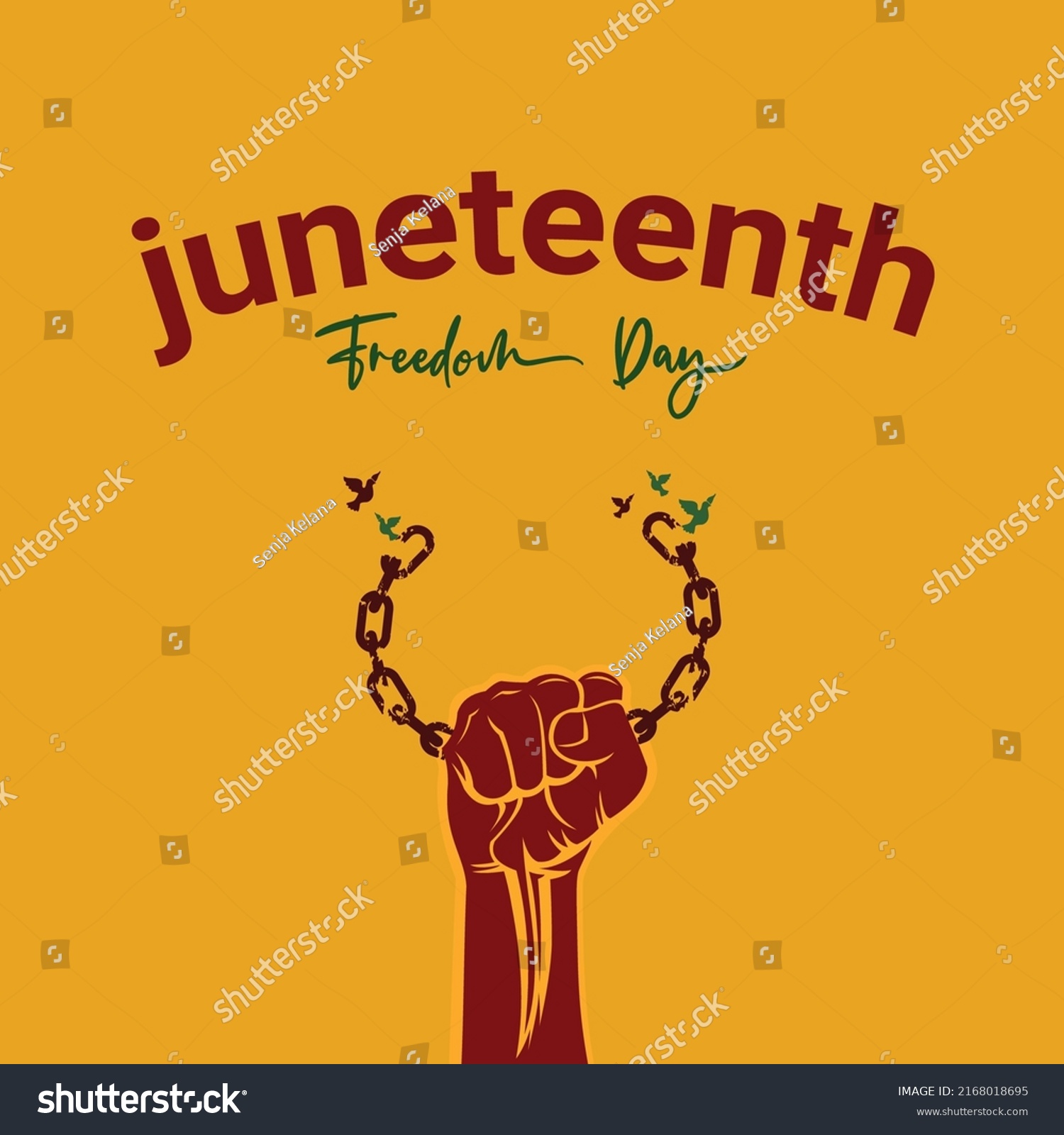 Juneteenth Fredom Day Background Moment Stock Vector (Royalty Free ...