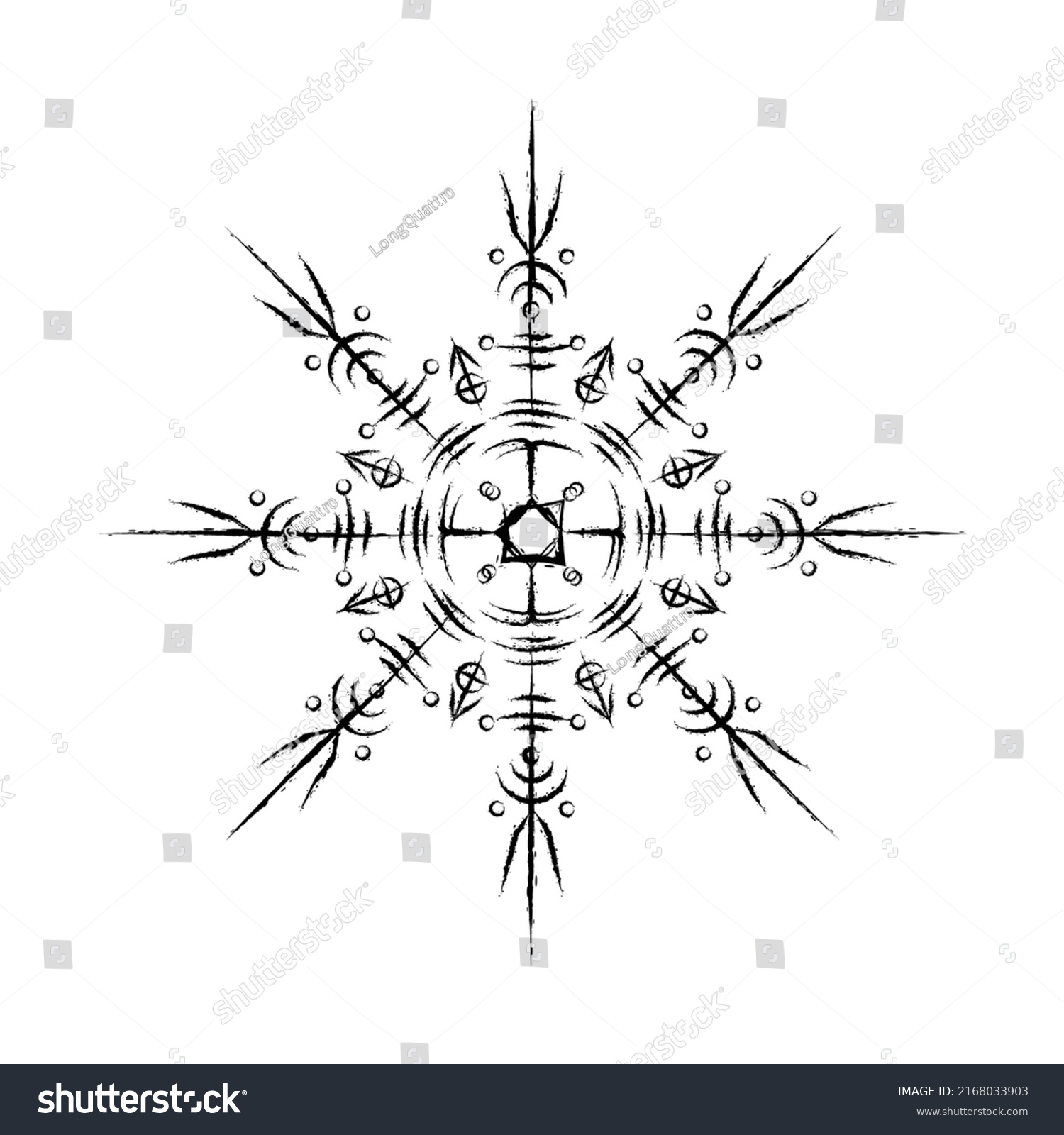 Black Abstract Old Icelandic Symbol Viking Stock Vector (Royalty Free ...