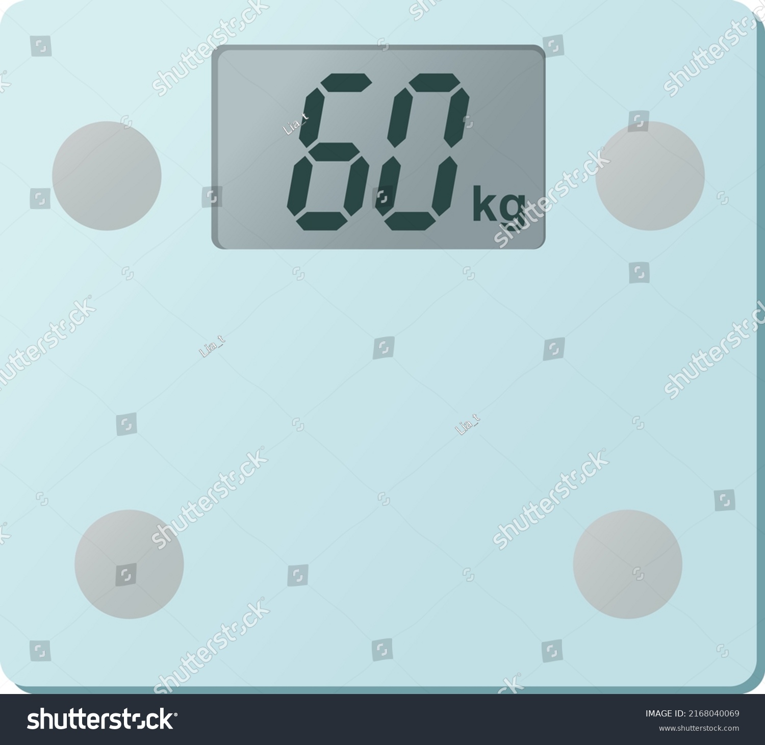 Digital Weight Scale Vector Illustartion Stock Vector (Royalty Free