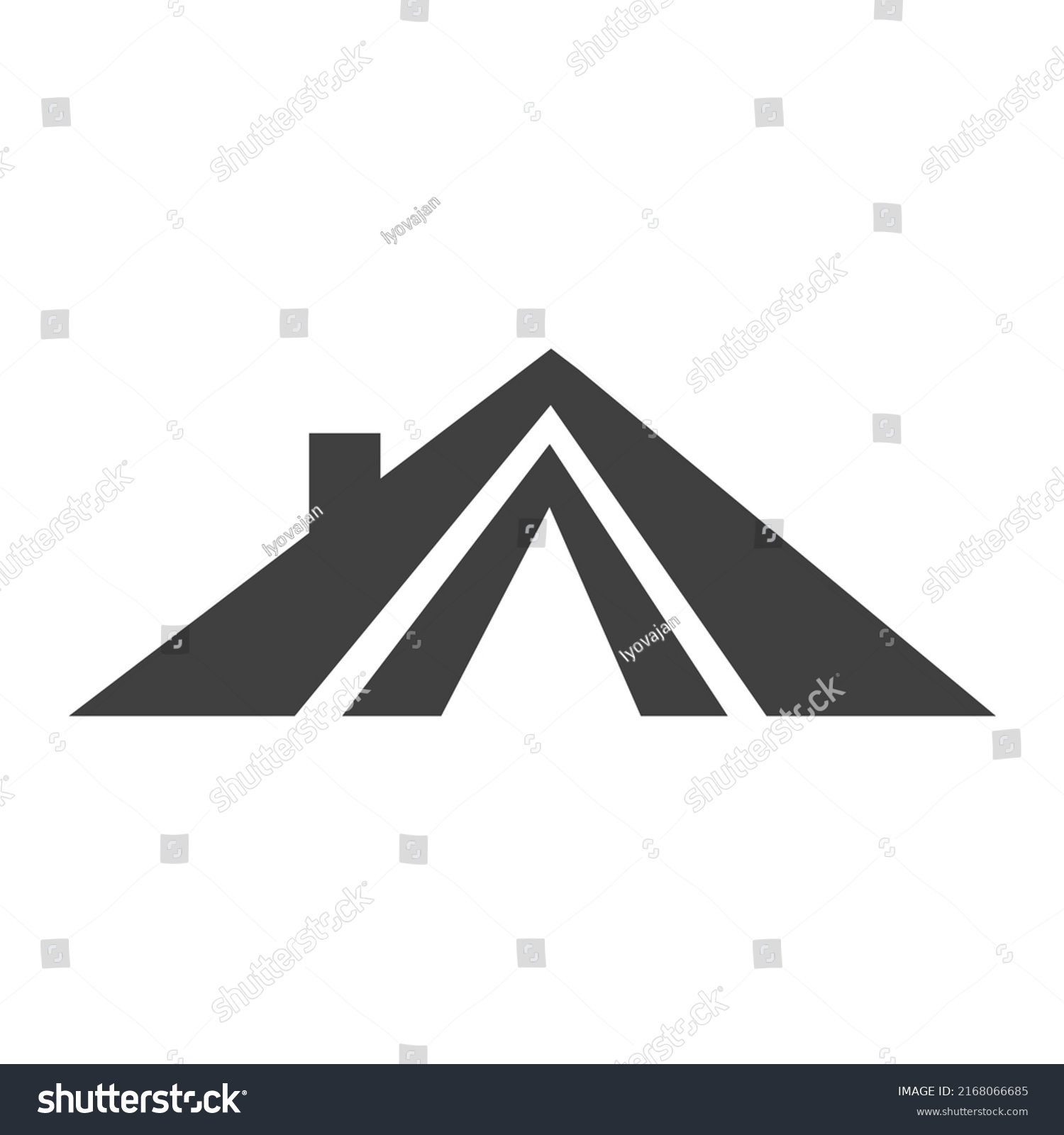 Roof House Icon Logo Vector Stock Vector (Royalty Free) 2168066685 ...