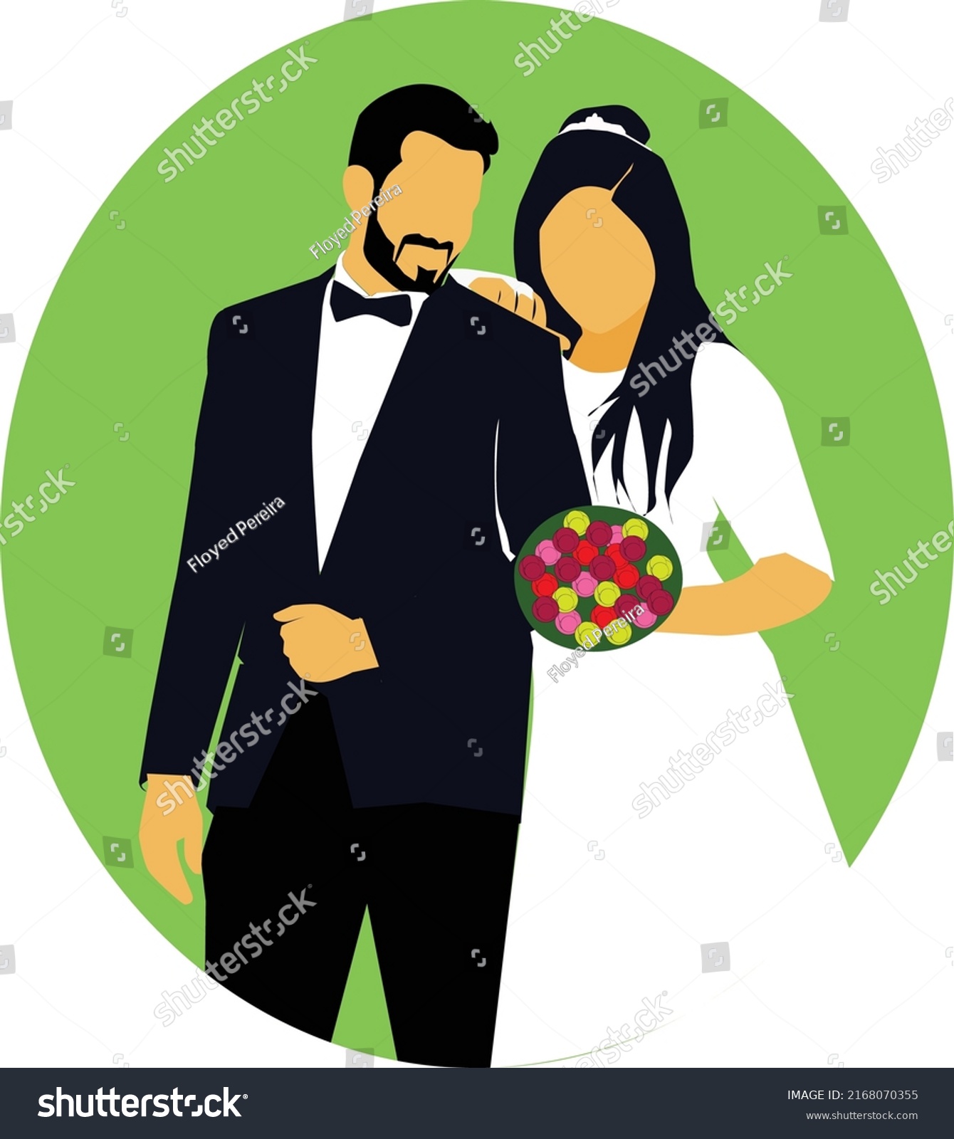 Vector Art Romantic Married Couple Stock Vector Royalty Free 2168070355 Shutterstock 3051