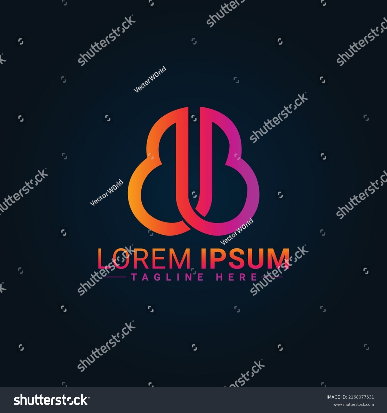 Bb Letter Logo Design Vector Illustration Stock Vector (Royalty Free ...