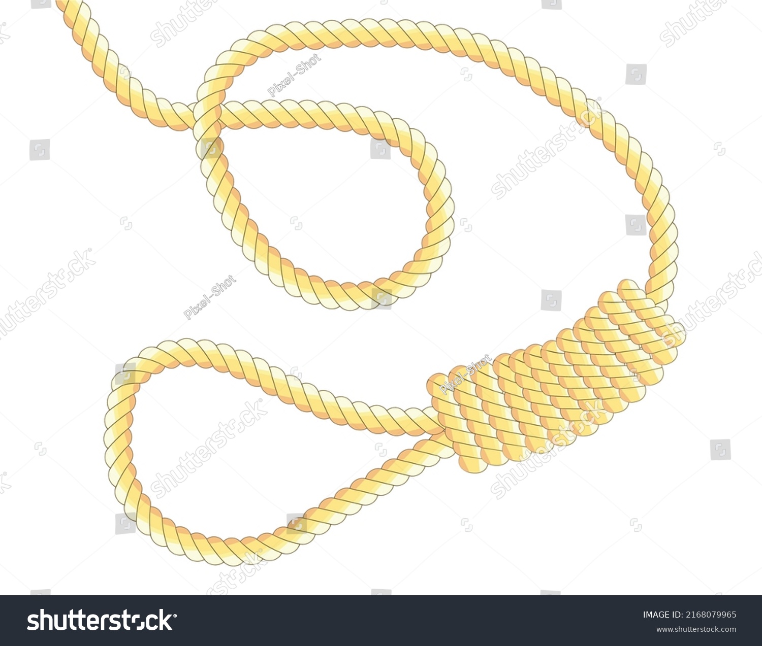 Rope Noose On White Background Stock Vector (Royalty Free) 2168079965 ...