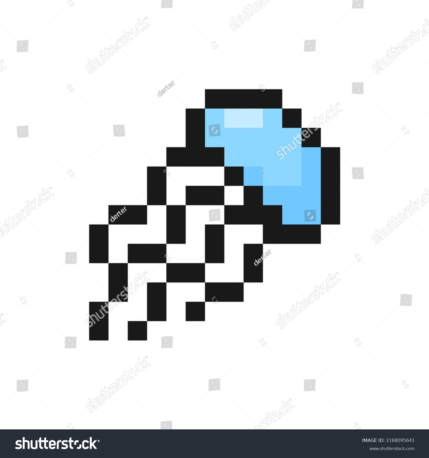 Jellyfish Icon Pixel Art Design Isolated Stock Vector (Royalty Free ...