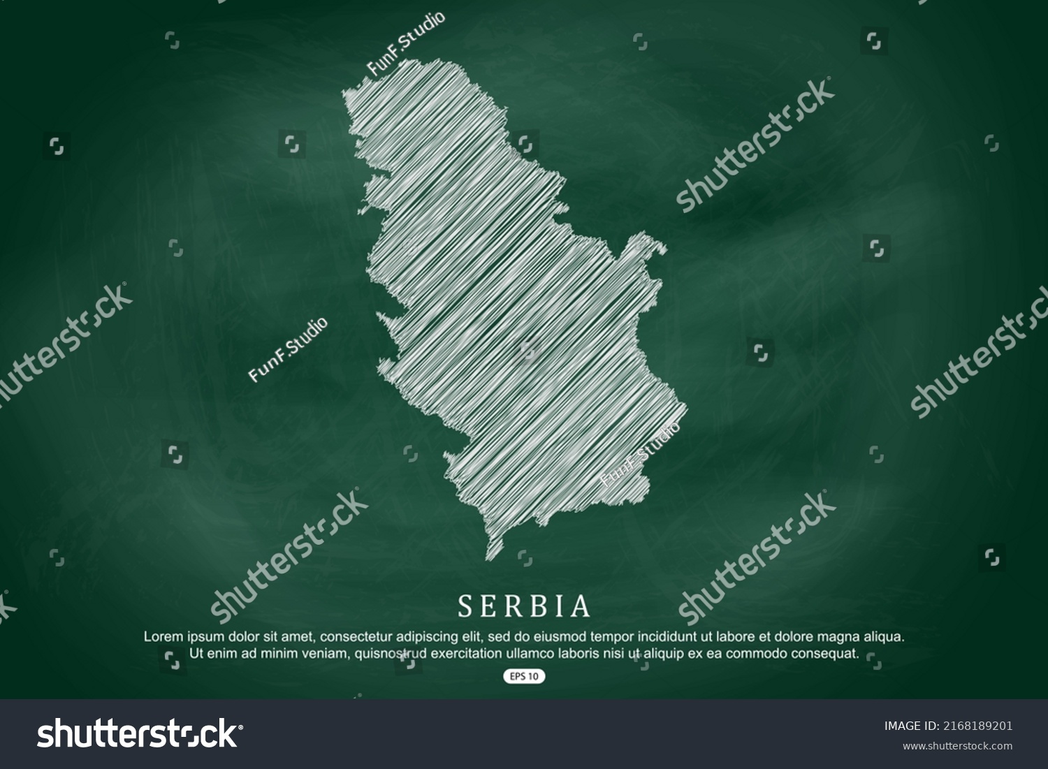 Serbia Kosovo Map World Map International Stock Vector Royalty Free   Stock Vector Serbia With Kosovo Map World Map International Vector Template With White Outline Graphic Sketch 2168189201 